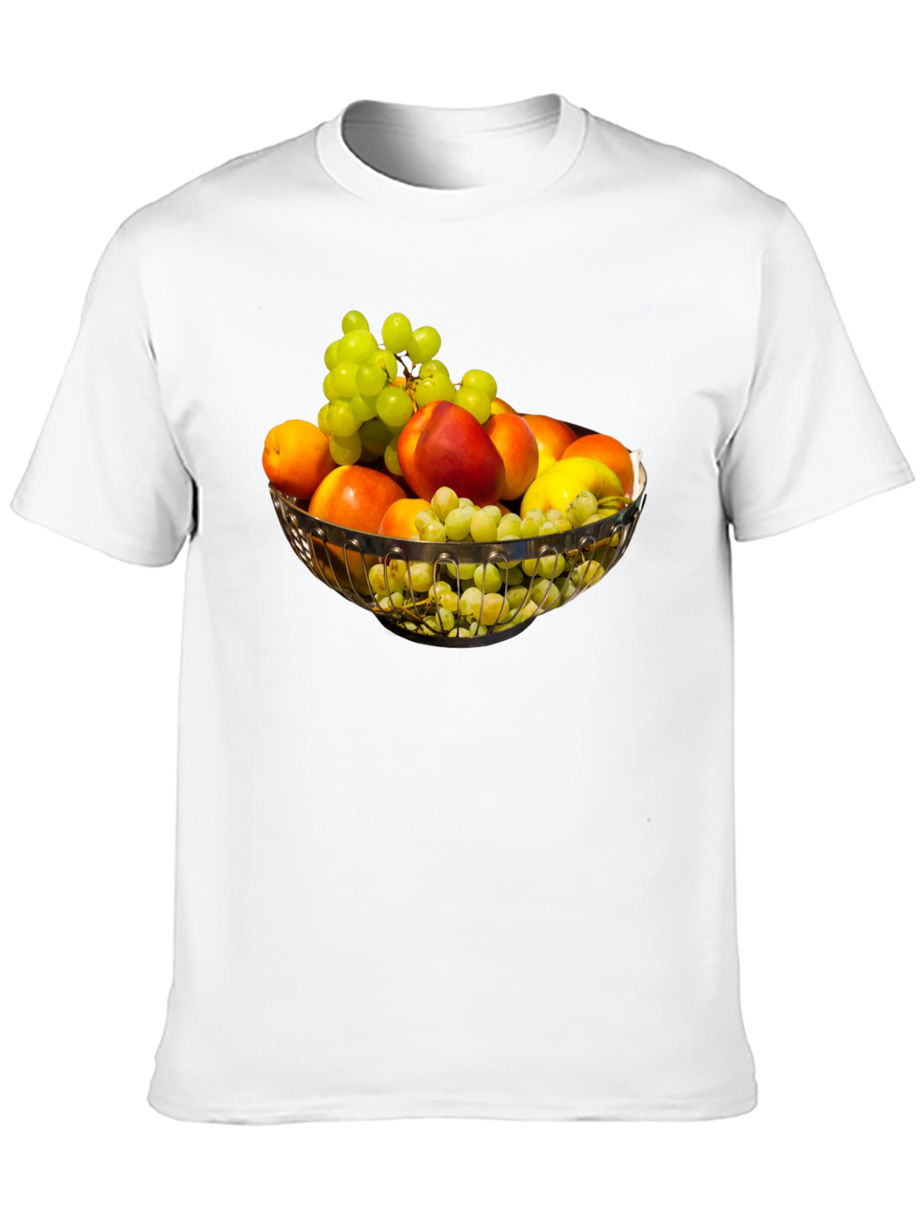 Fruit Bowl Graphic Print Black T-Shirt