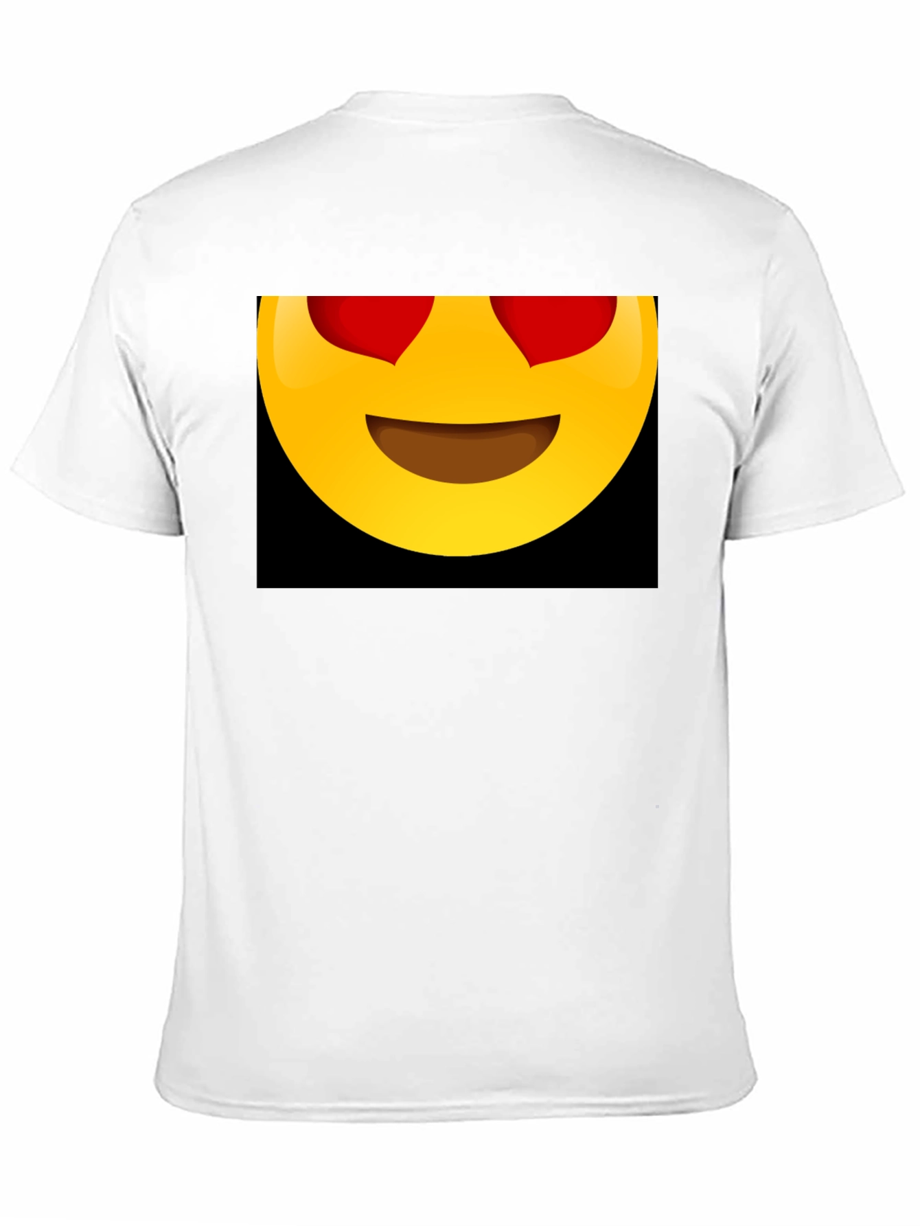 Emoji Heart Eyes Graphic Black T-Shirt