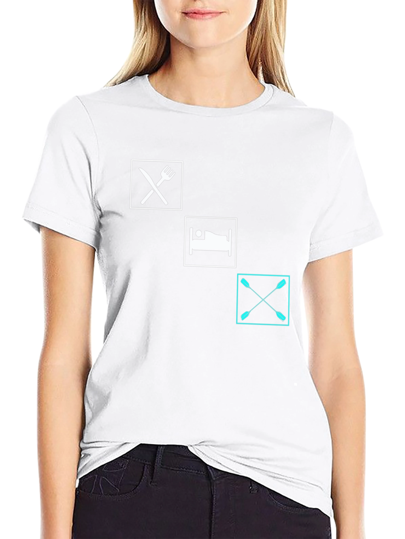 Eat Sleep Paddle T-Shirt | Black Graphic Tee