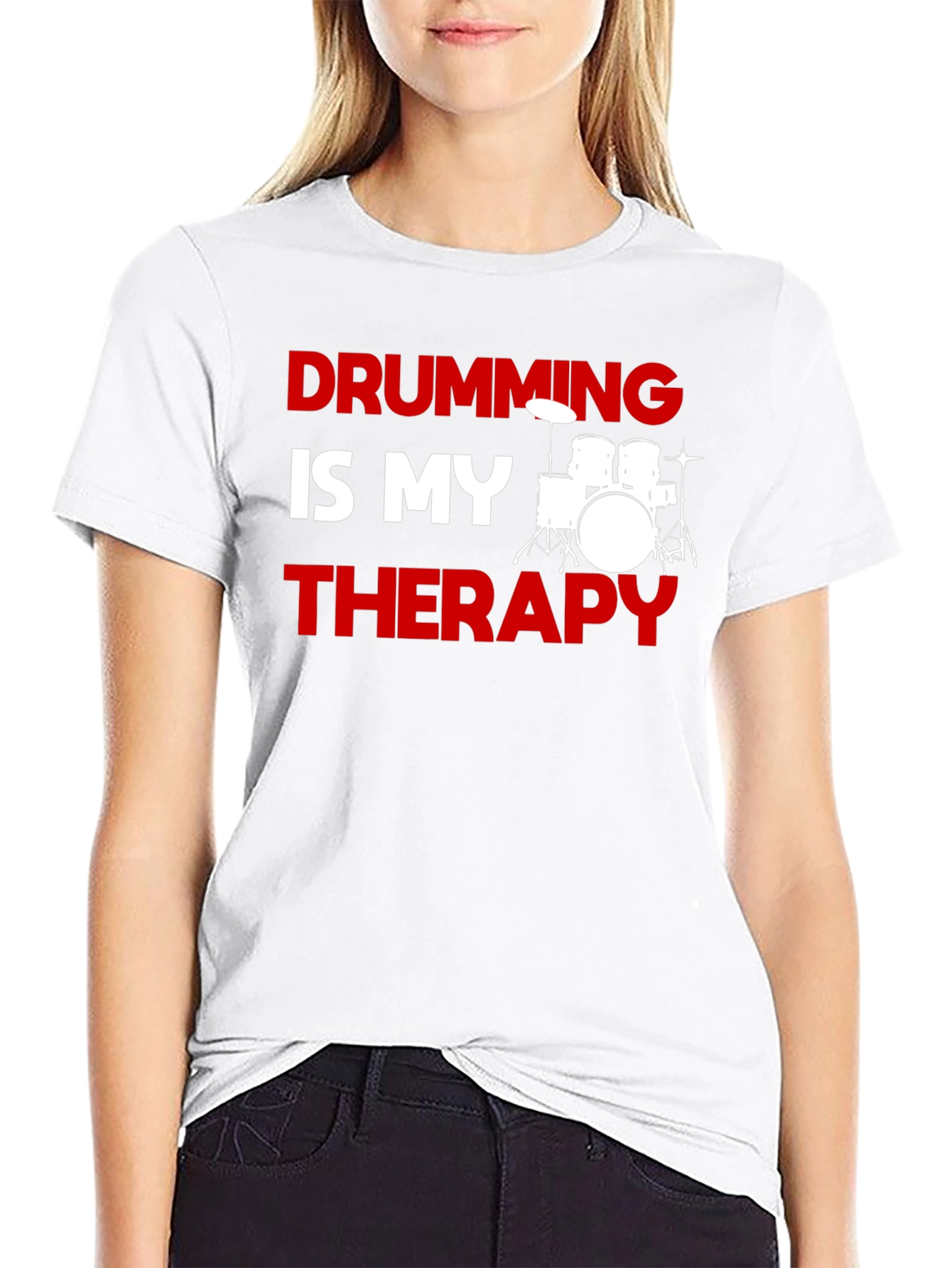 Drumming is My Therapy Graphic T-Shirt