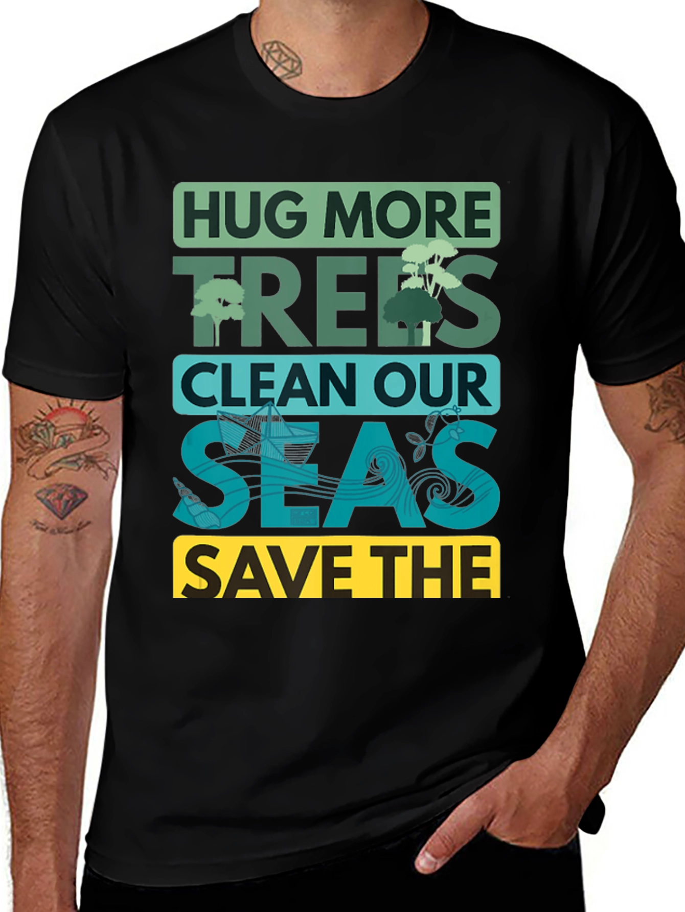 Eco-Friendly Graphic T-Shirt: Hug More Trees