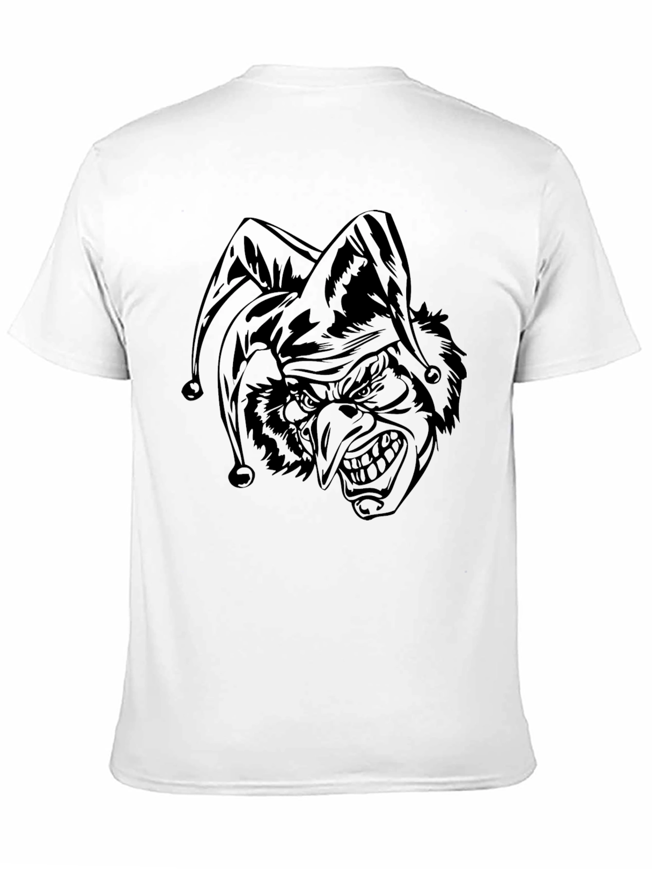 Mens Black T-Shirt with Jester Graphic
