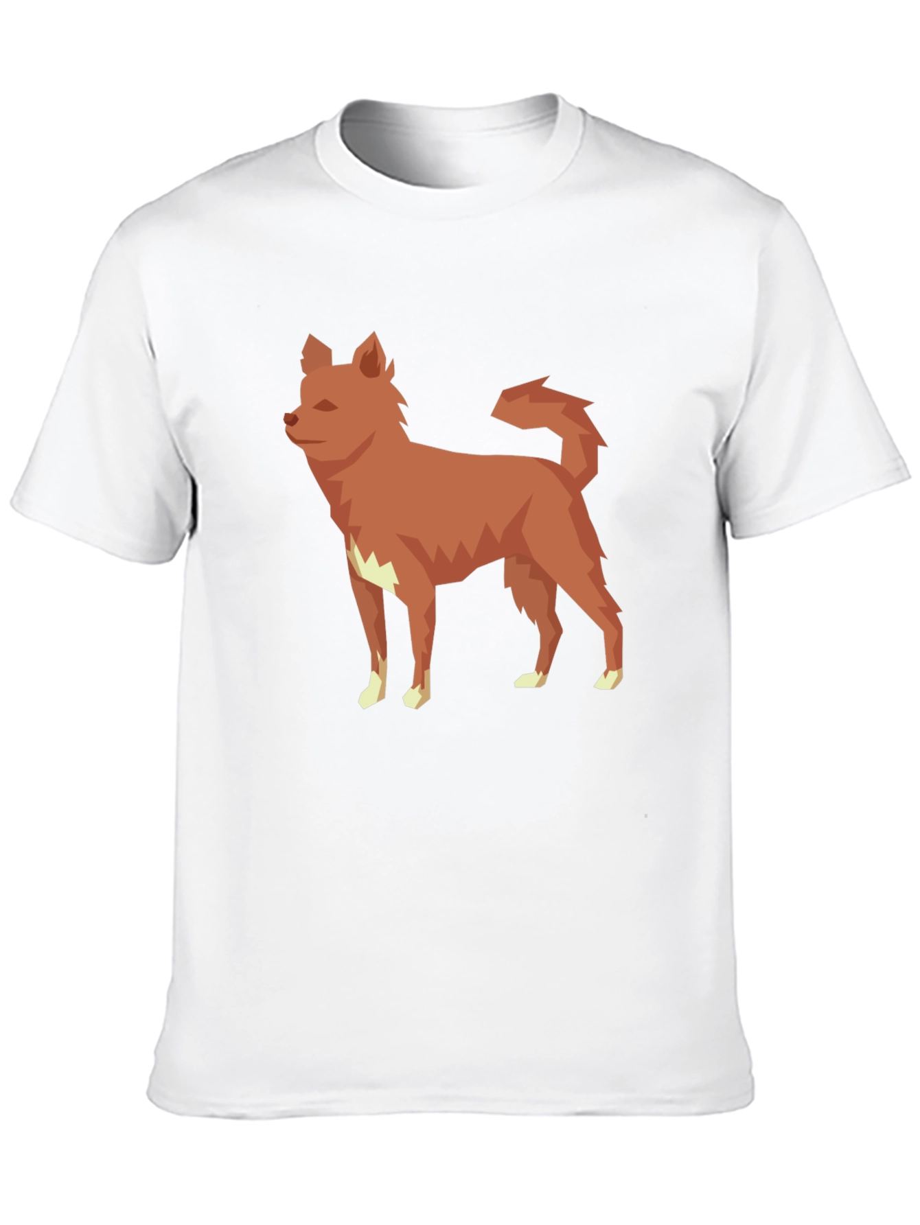 Geometric Dog Graphic Tee - Modern Style