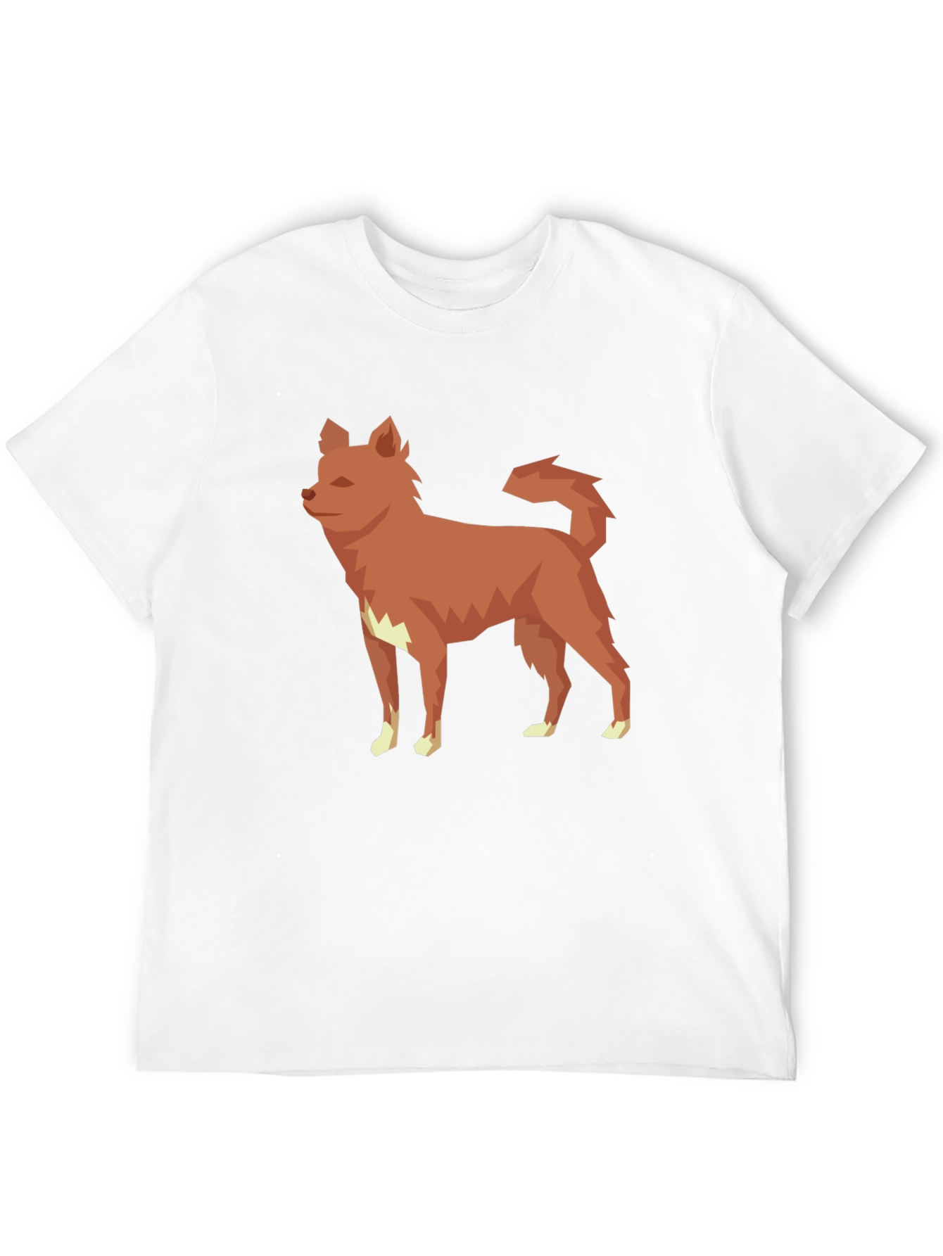 Geometric Dog Graphic Tee - Modern Style