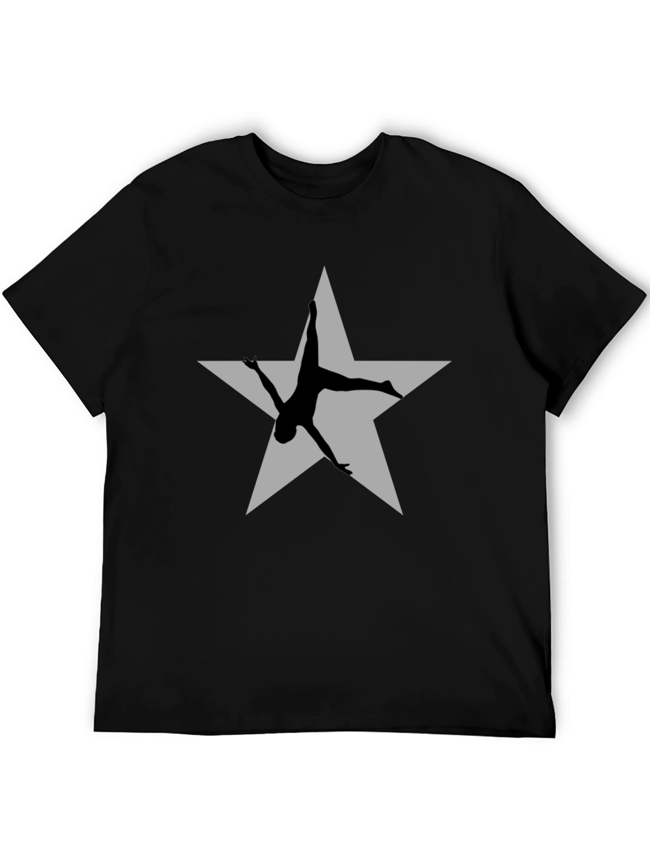 Gymnast Star Graphic Black T-Shirt