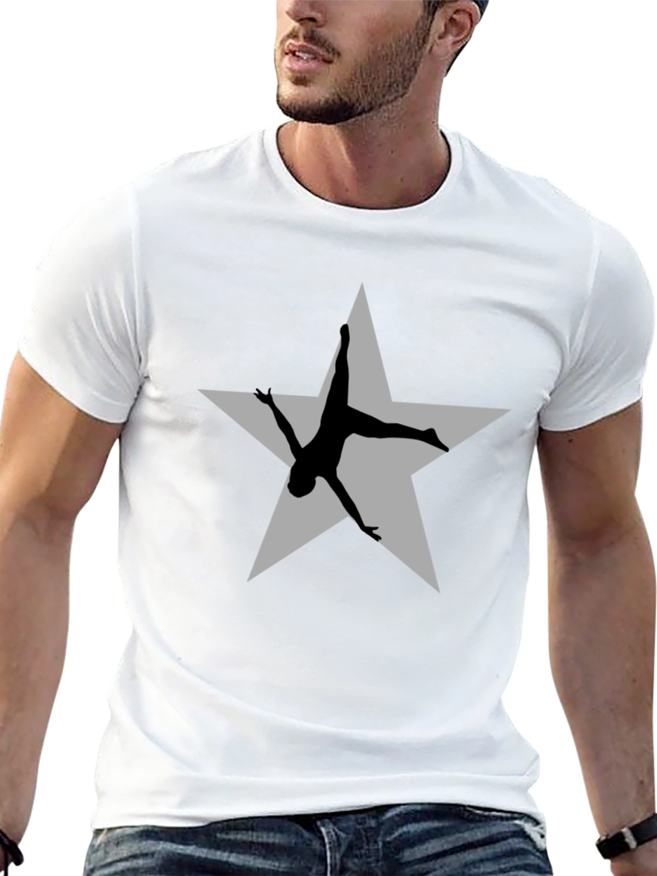 Gymnast Star Graphic Black T-Shirt