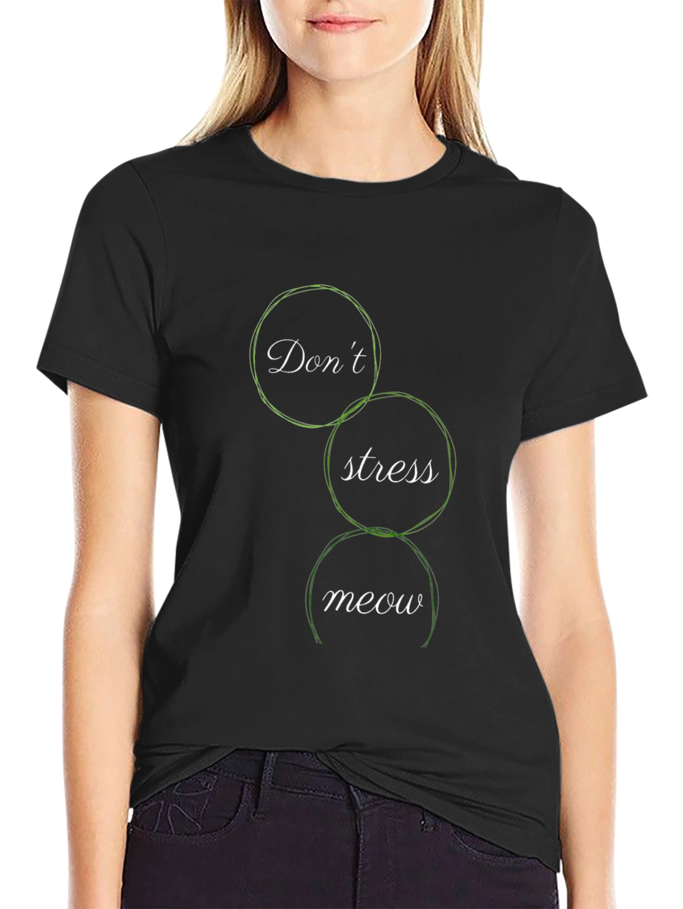 Dont Stress Meow T-Shirt - Relaxed Fit