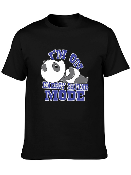Energy Saving Panda T-Shirt - Cute Lazy Mode
