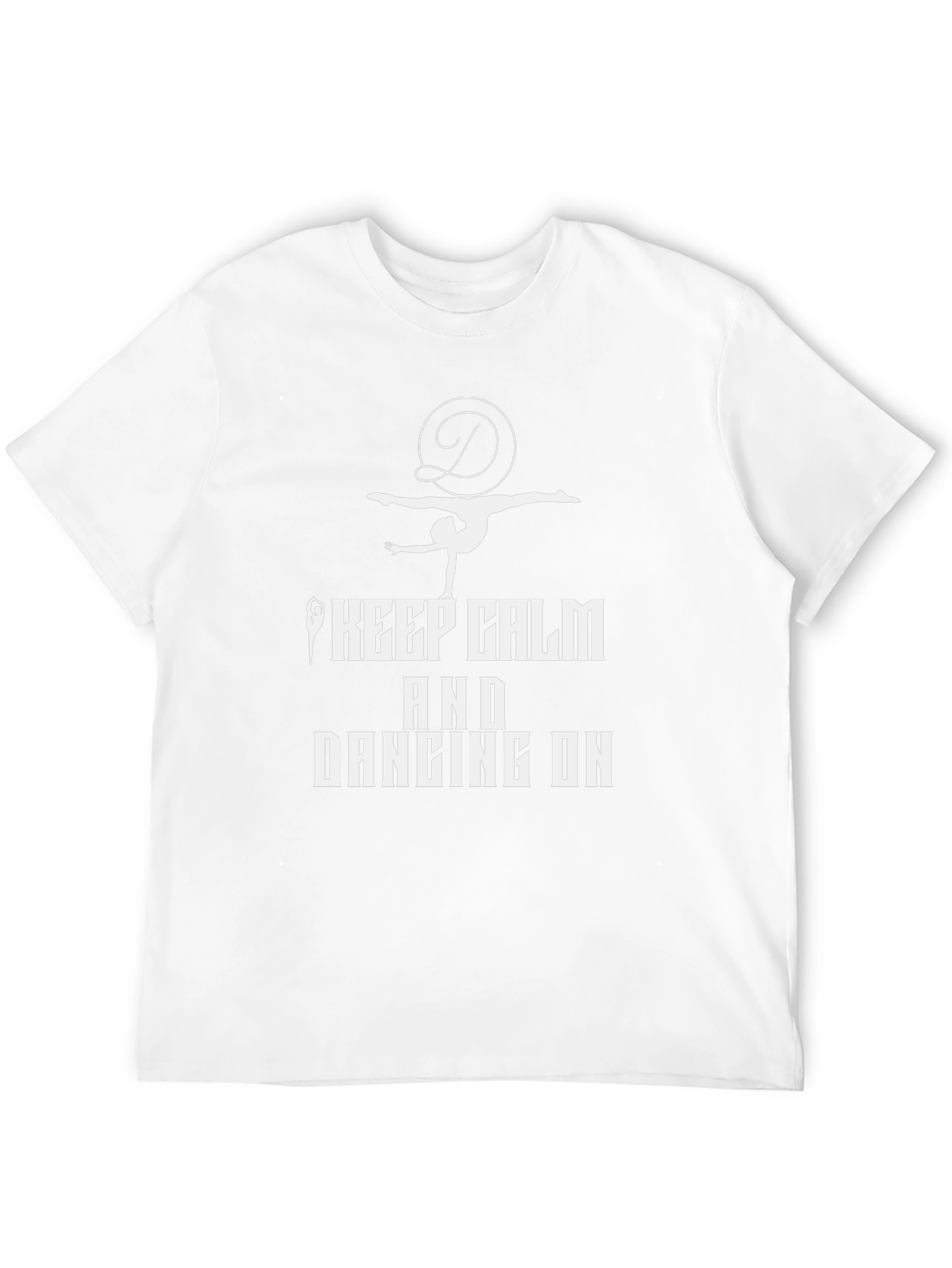 Keep Calm and Dancing On Black Graphic Tee