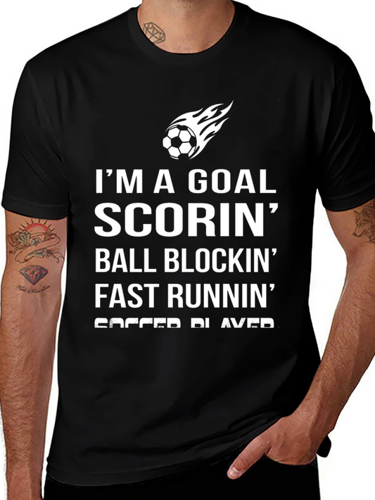 Goal Scorin Soccer Player Graphic T-Shirt