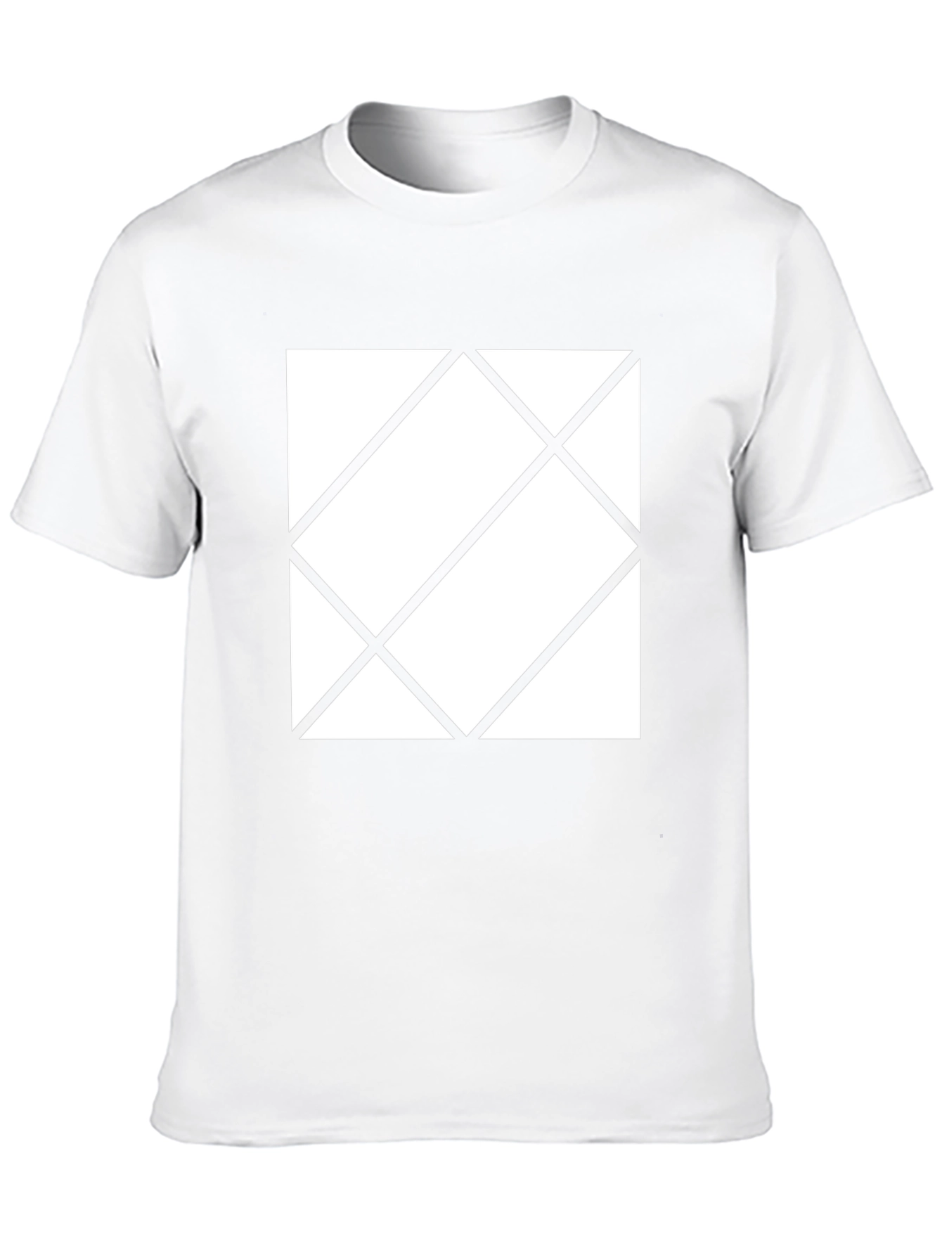 Modern Geometric Graphic Tee - Black Unisex Shirt