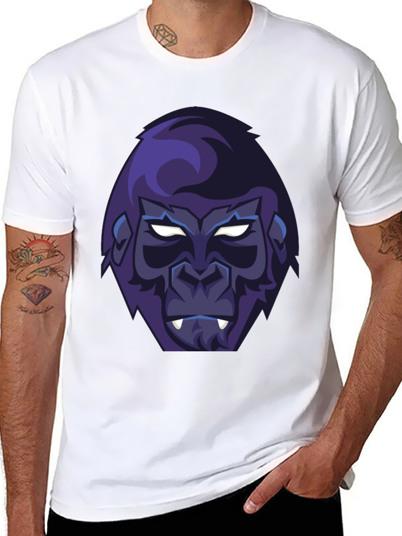 Cool Gorilla Graphic T-Shirt - Mens Black Tee