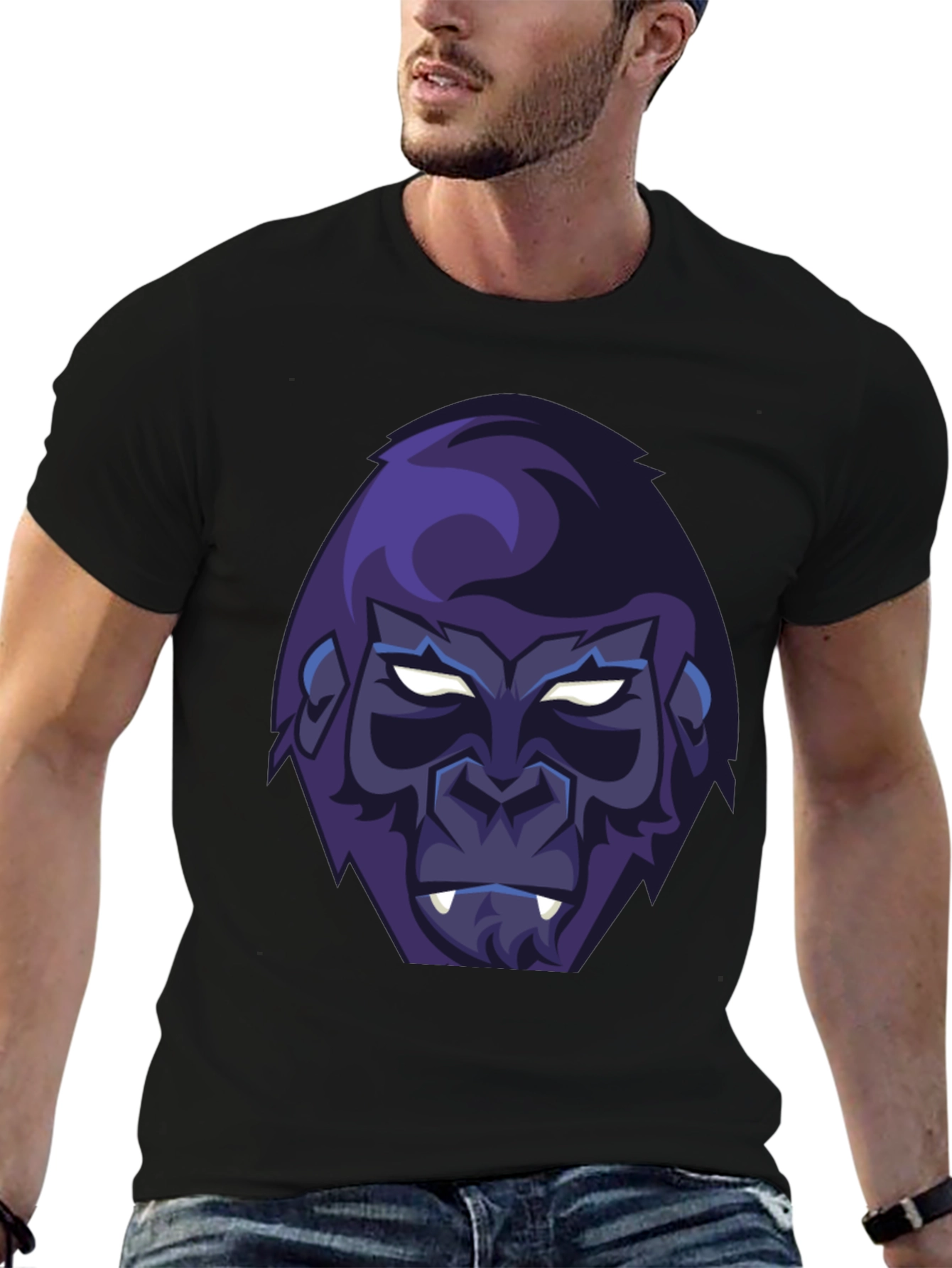 Cool Gorilla Graphic T-Shirt - Mens Black Tee