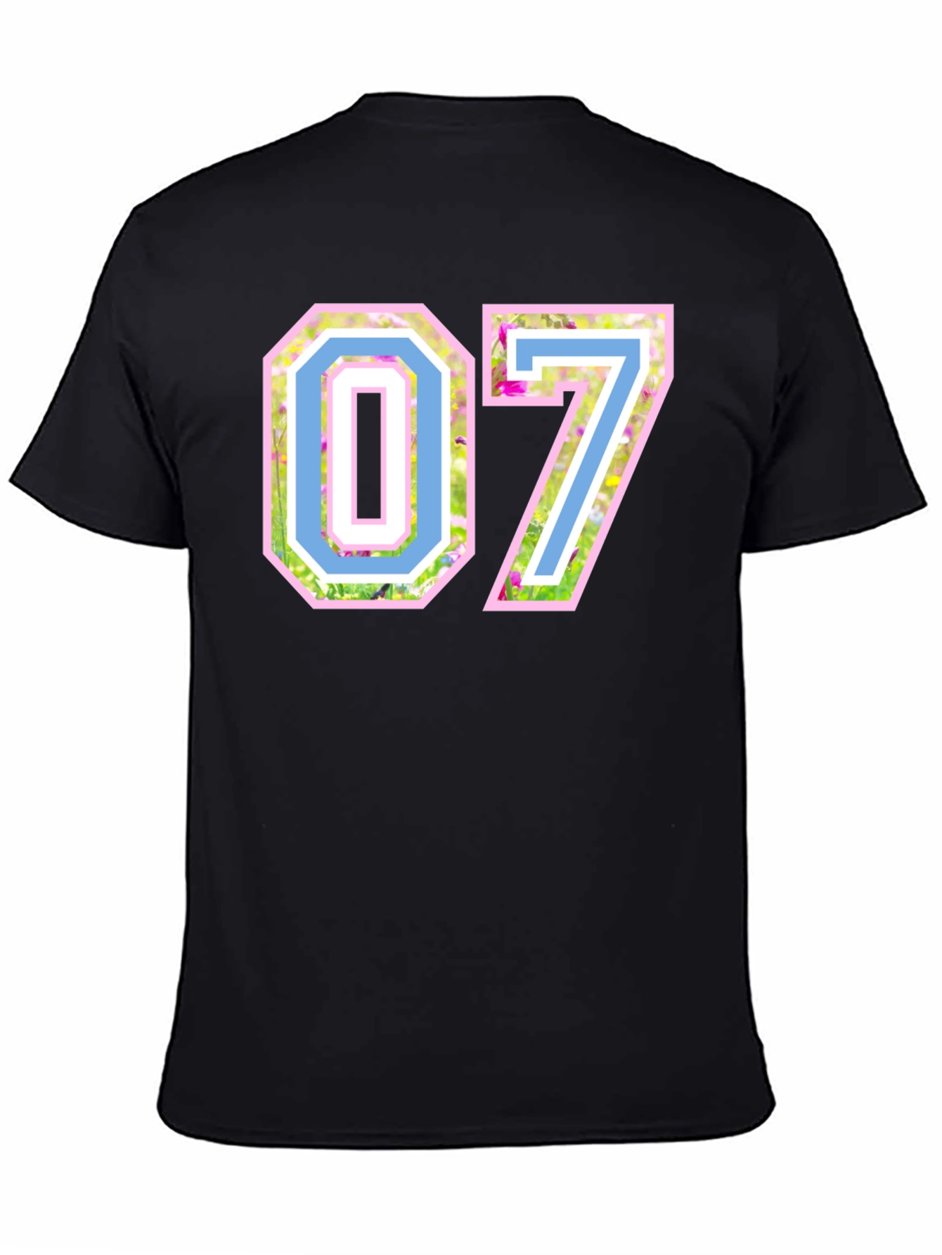 Floral Number 07 T-Shirt - Unique Design Tee