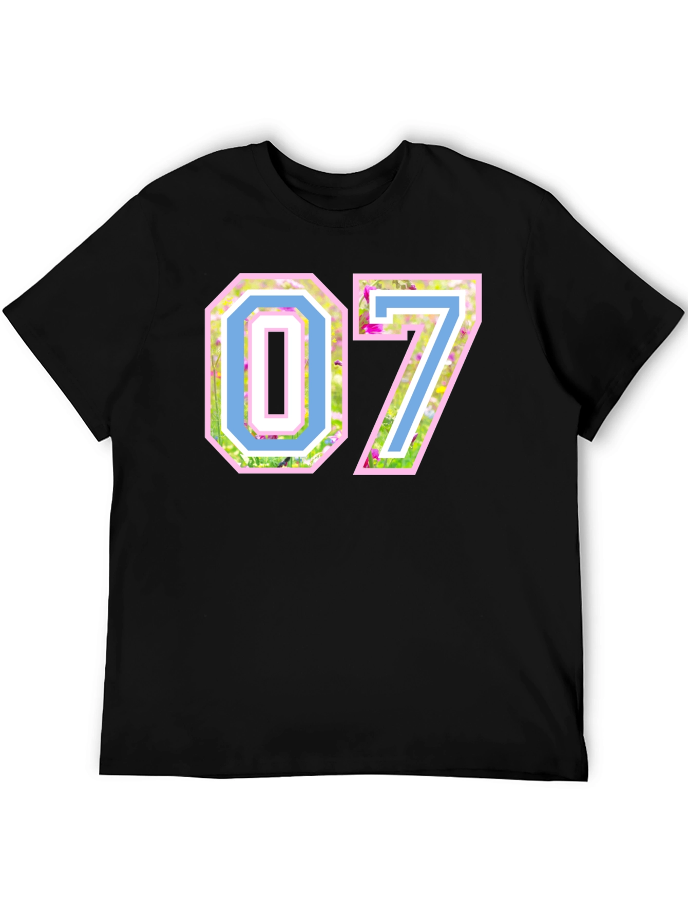 Floral Number 07 T-Shirt - Unique Design Tee