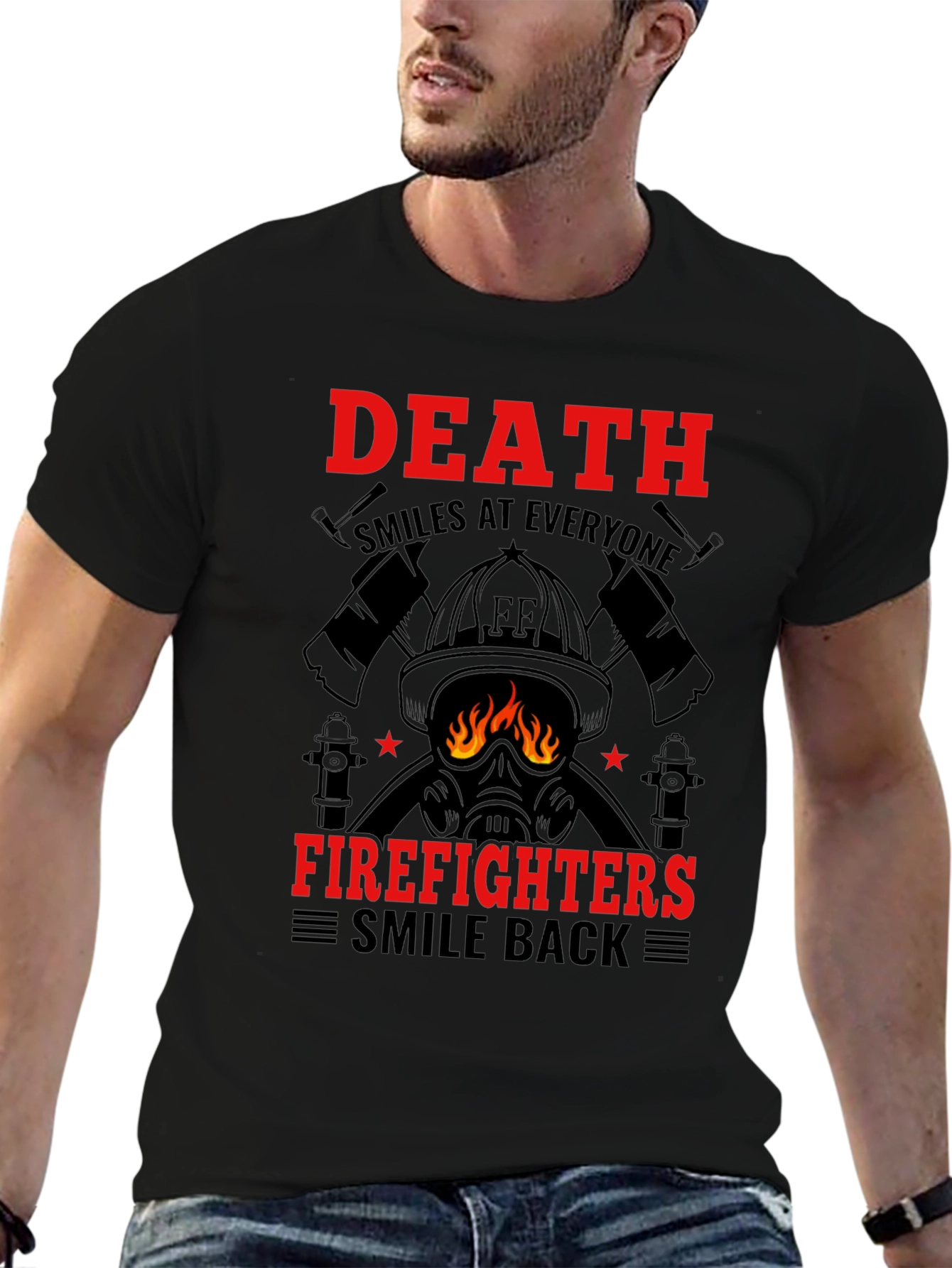 Firefighter Graphic T-Shirt - Death Smiles Tee