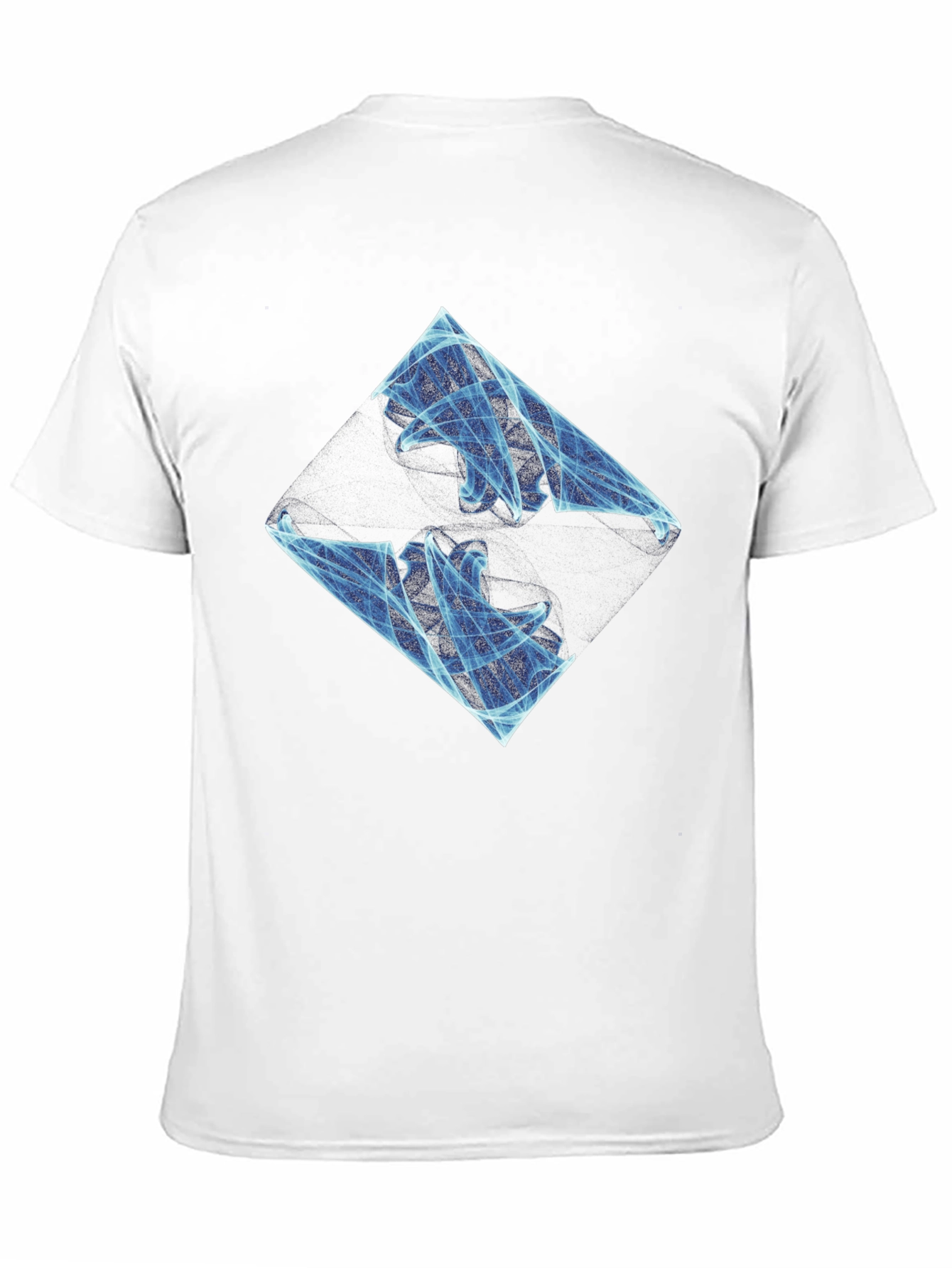 Abstract Blue Graphic Black T-Shirt