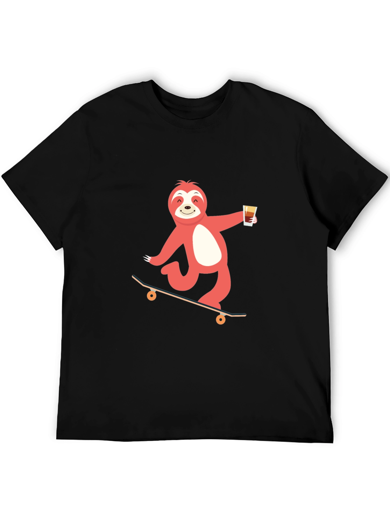 Sloth Skateboarder T-Shirt - Relaxed & Fun Design