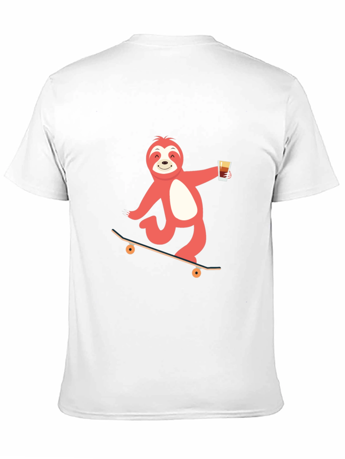 Sloth Skateboarder T-Shirt - Relaxed & Fun Design