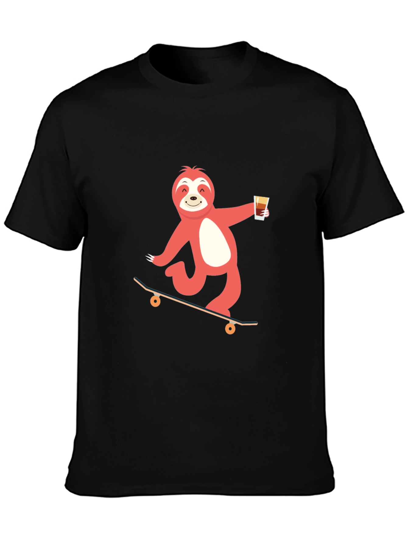 Sloth Skateboarder T-Shirt - Relaxed & Fun Design