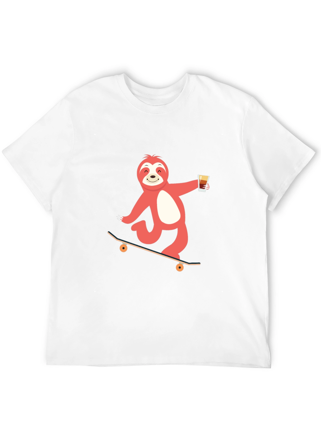 Sloth Skateboarder T-Shirt - Relaxed & Fun Design