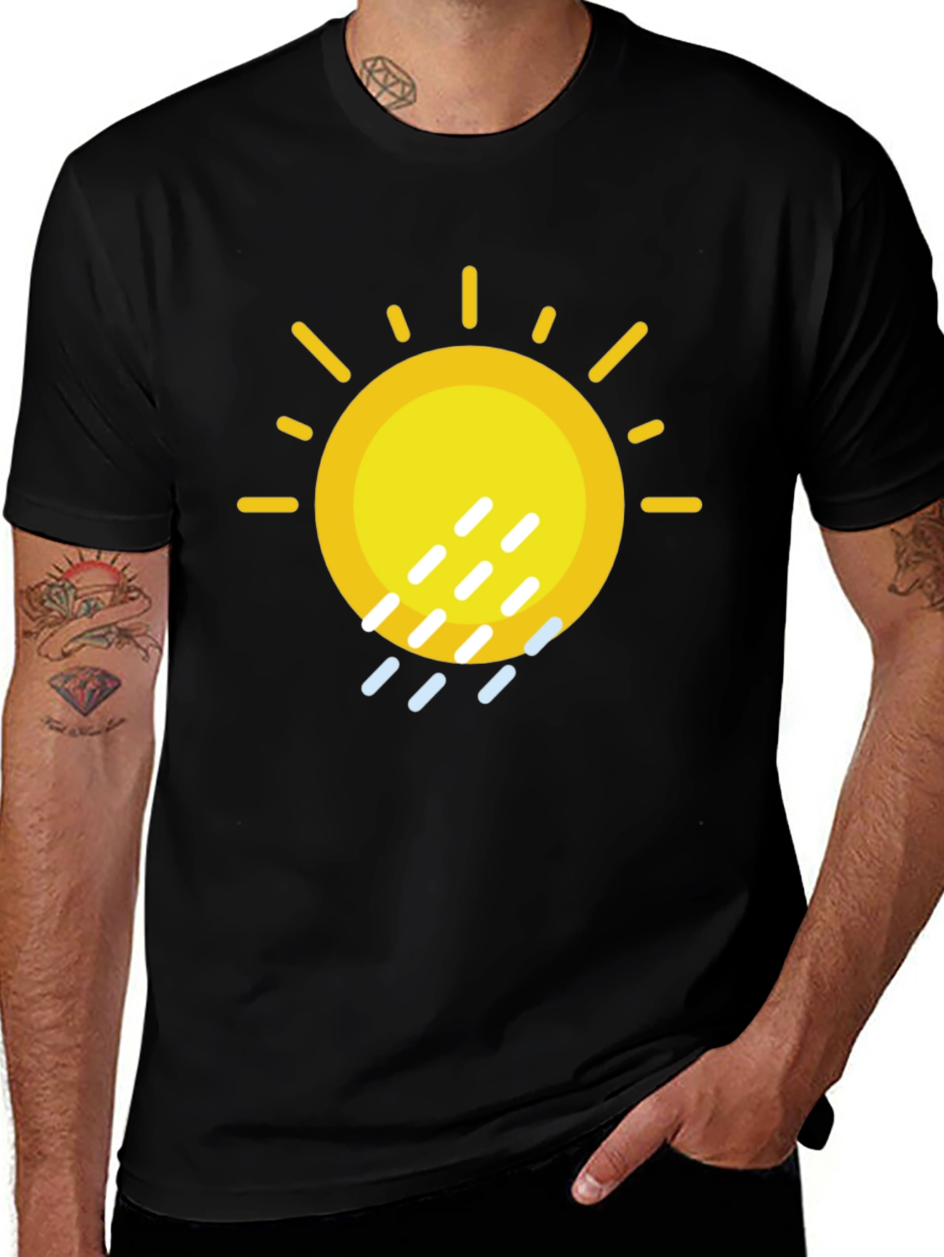 Sunny Rain Graphic Tee - Weather Humor T-Shirt