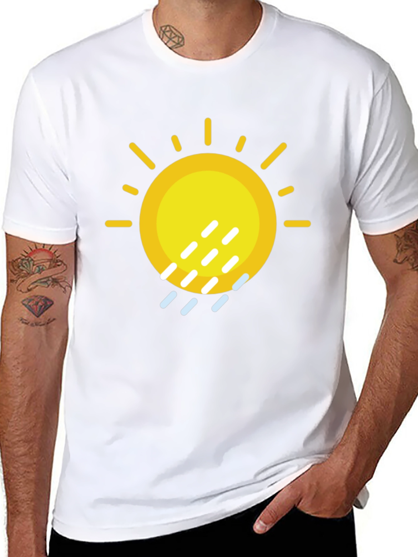 Sunny Rain Graphic Tee - Weather Humor T-Shirt