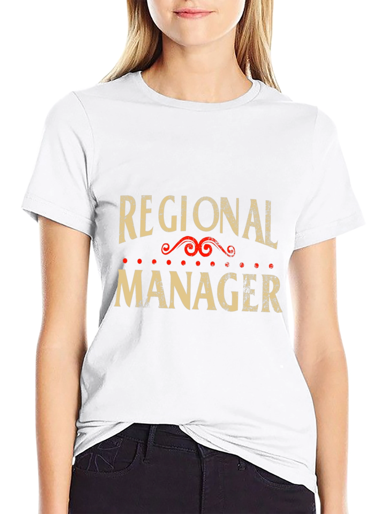 Regional Manager Graphic Tee - Black Cotton T-Shirt
