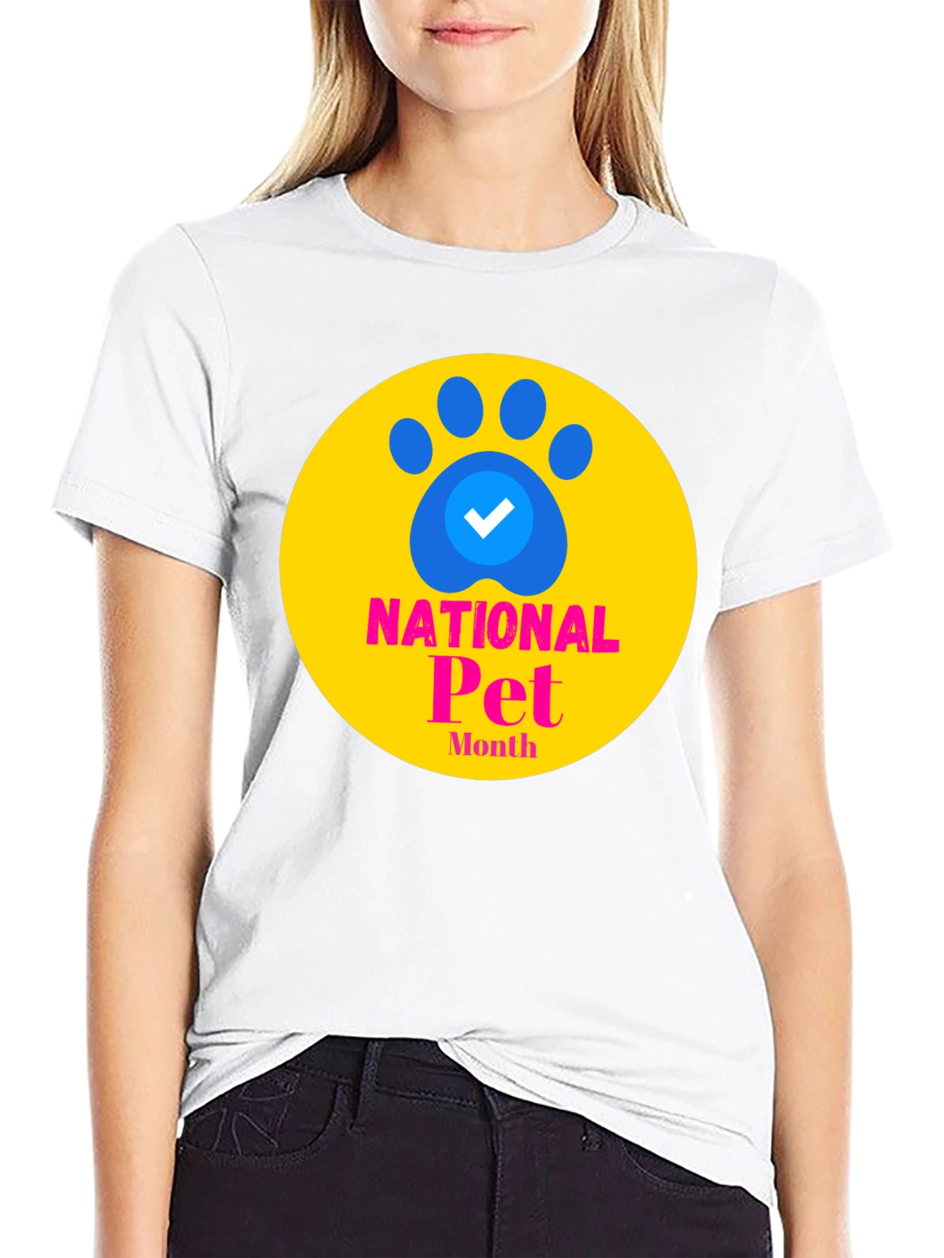 National Pet Month Graphic Tee - Black