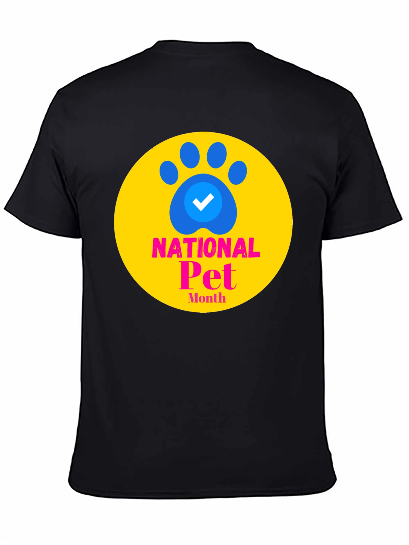 National Pet Month Graphic Tee - Black
