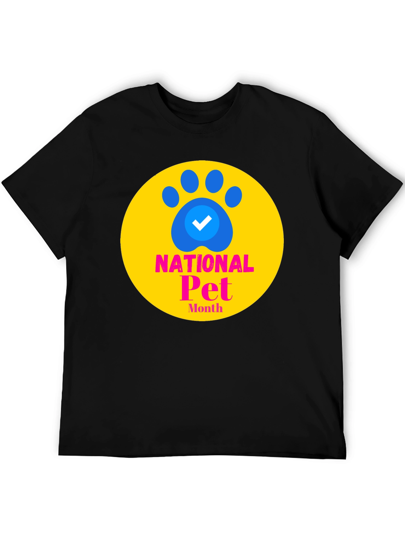 National Pet Month Graphic Tee - Black