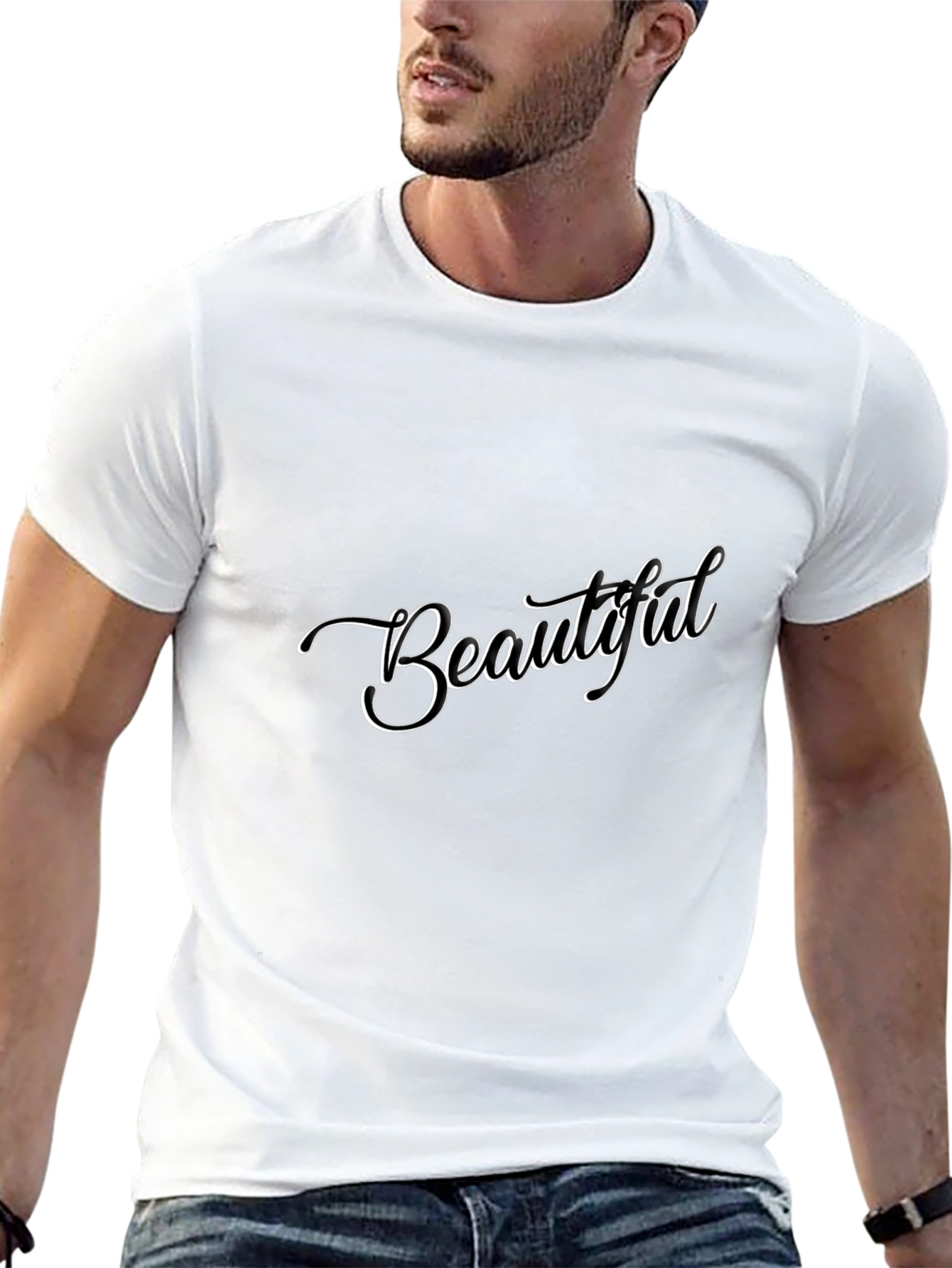 Beautiful Script Black T-Shirt
