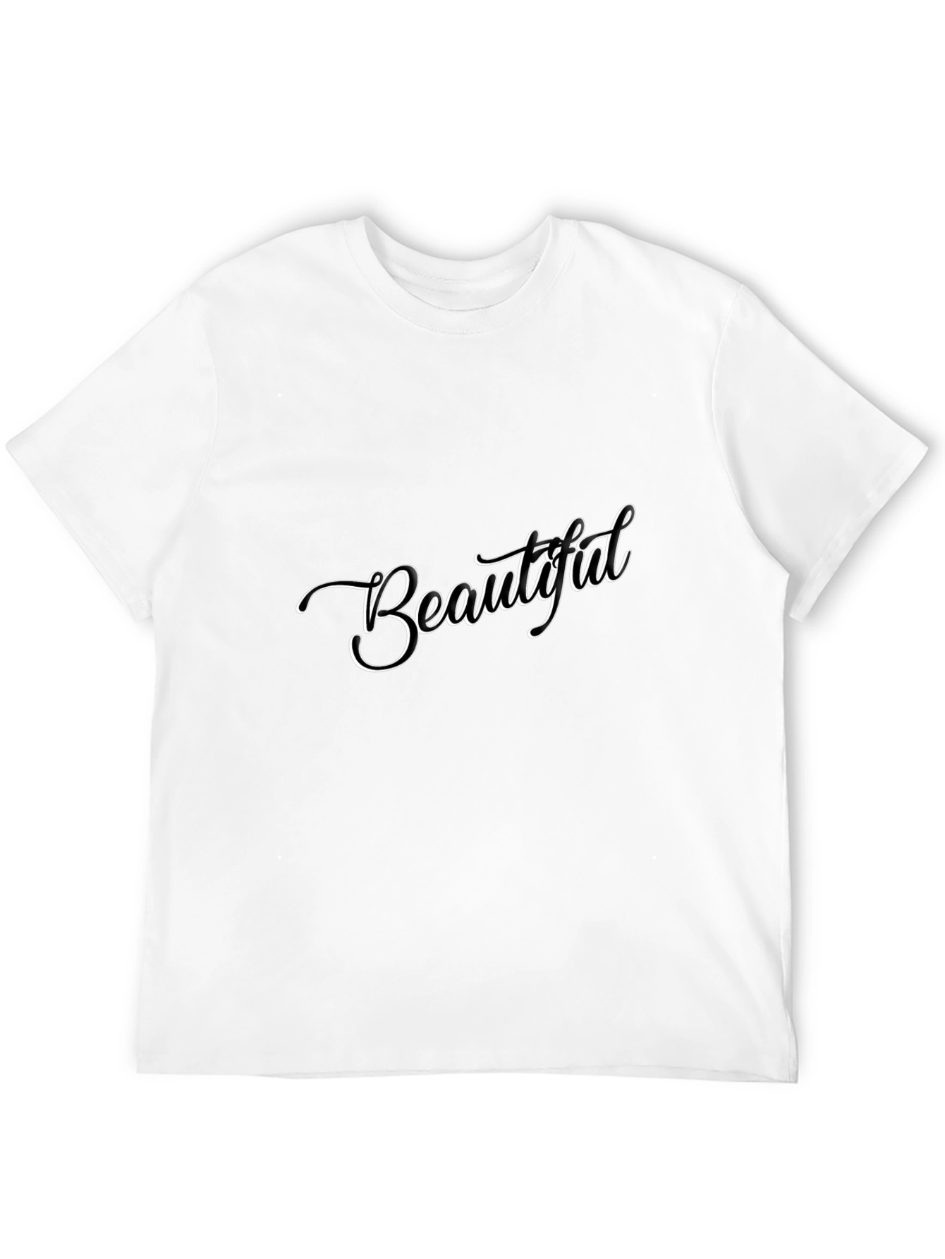 Beautiful Script Black T-Shirt
