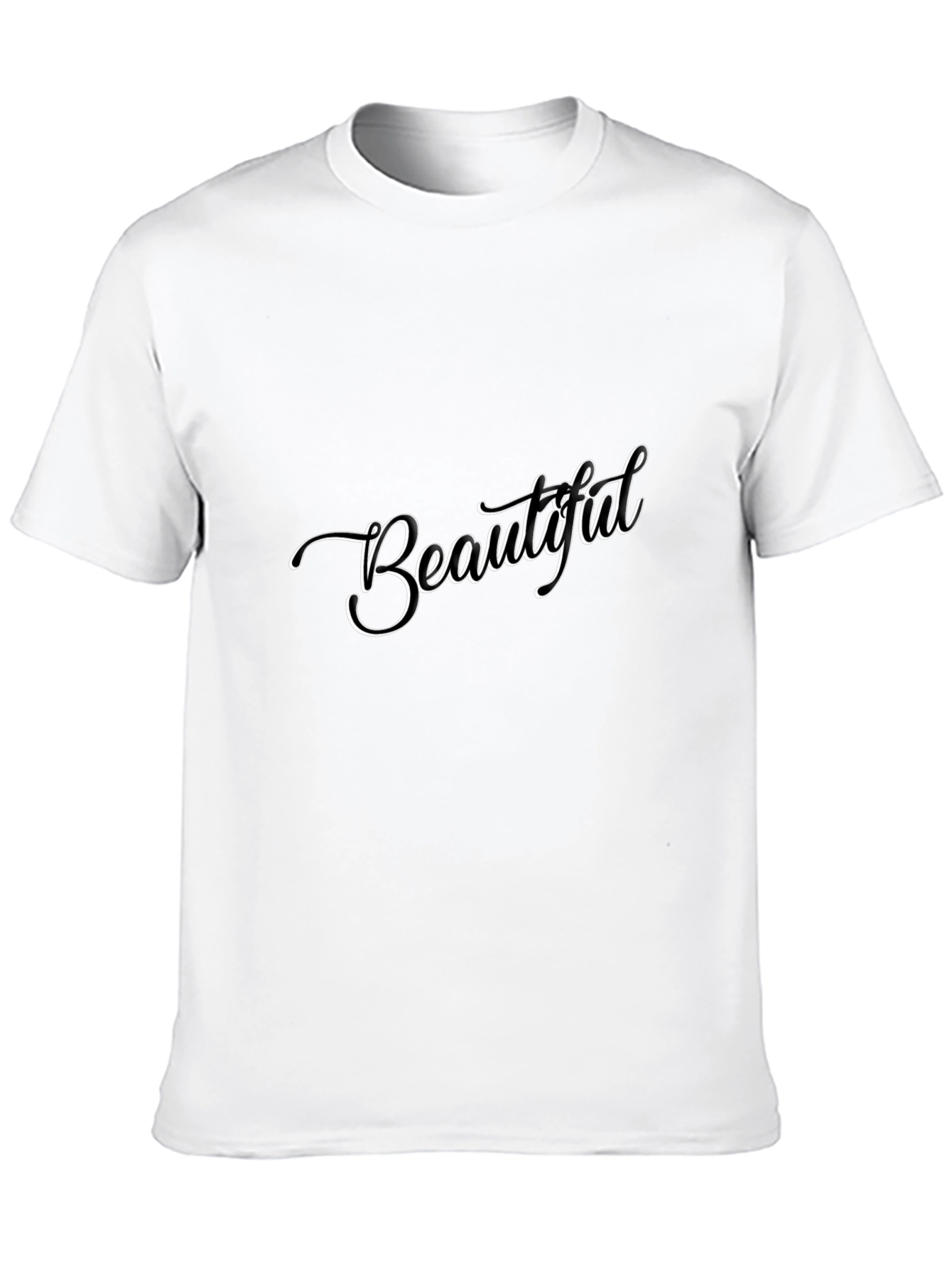 Beautiful Script Black T-Shirt