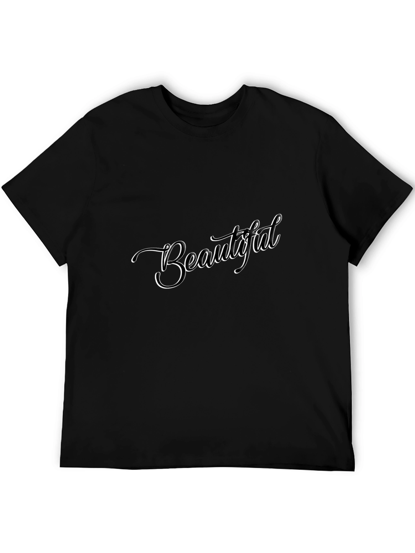 Beautiful Script Black T-Shirt
