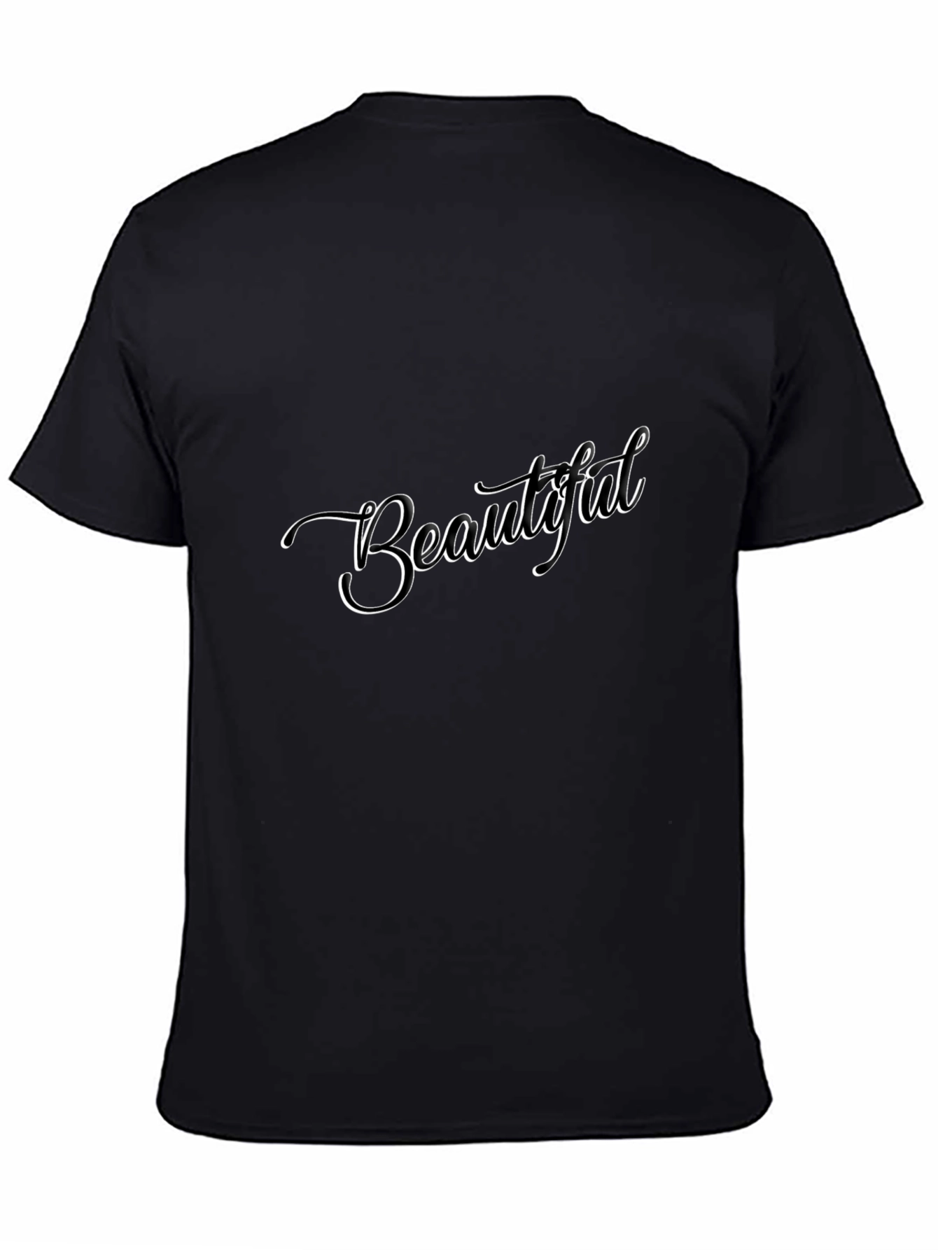 Beautiful Script Black T-Shirt