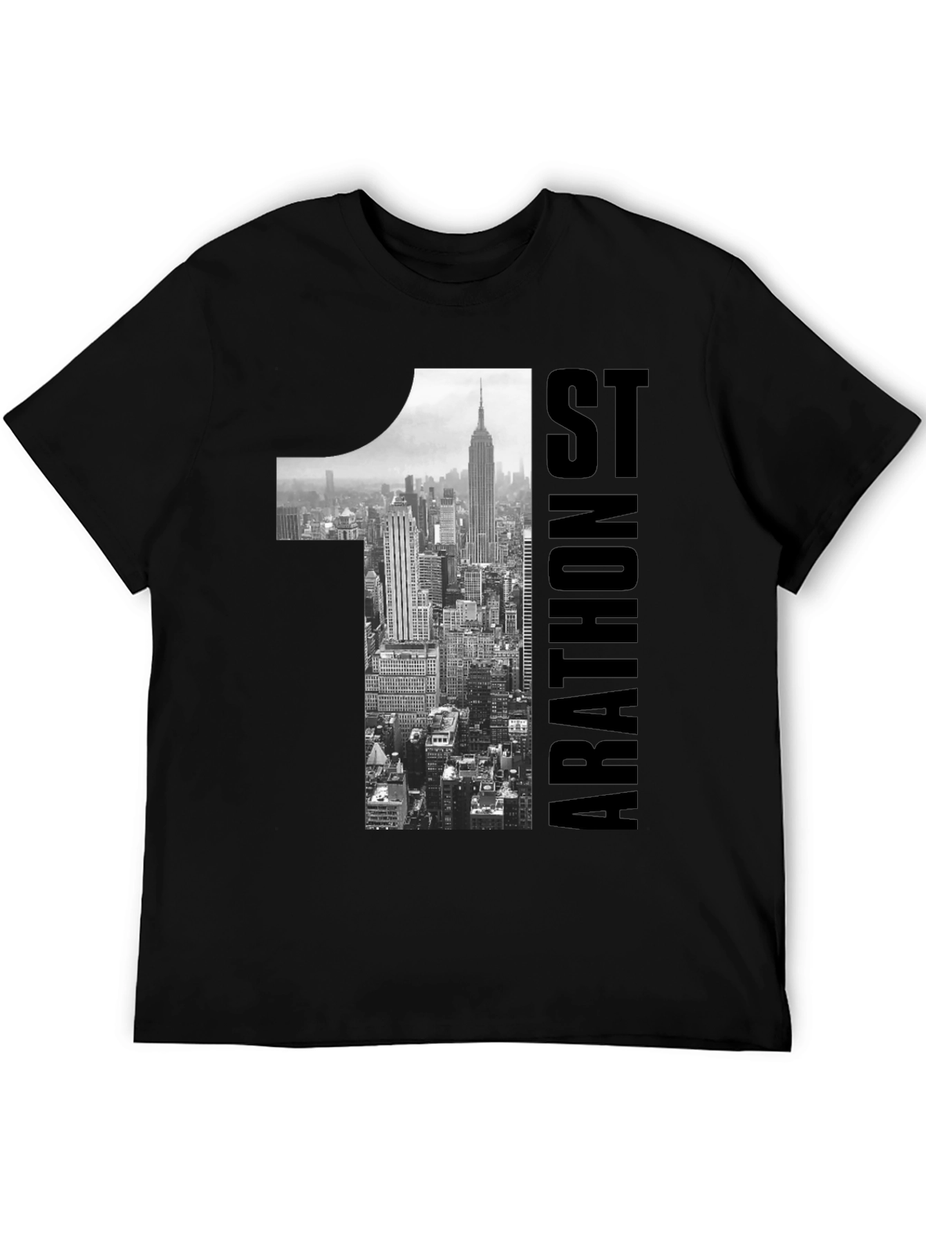 NYC Marathon T-Shirt - Black Cotton Blend