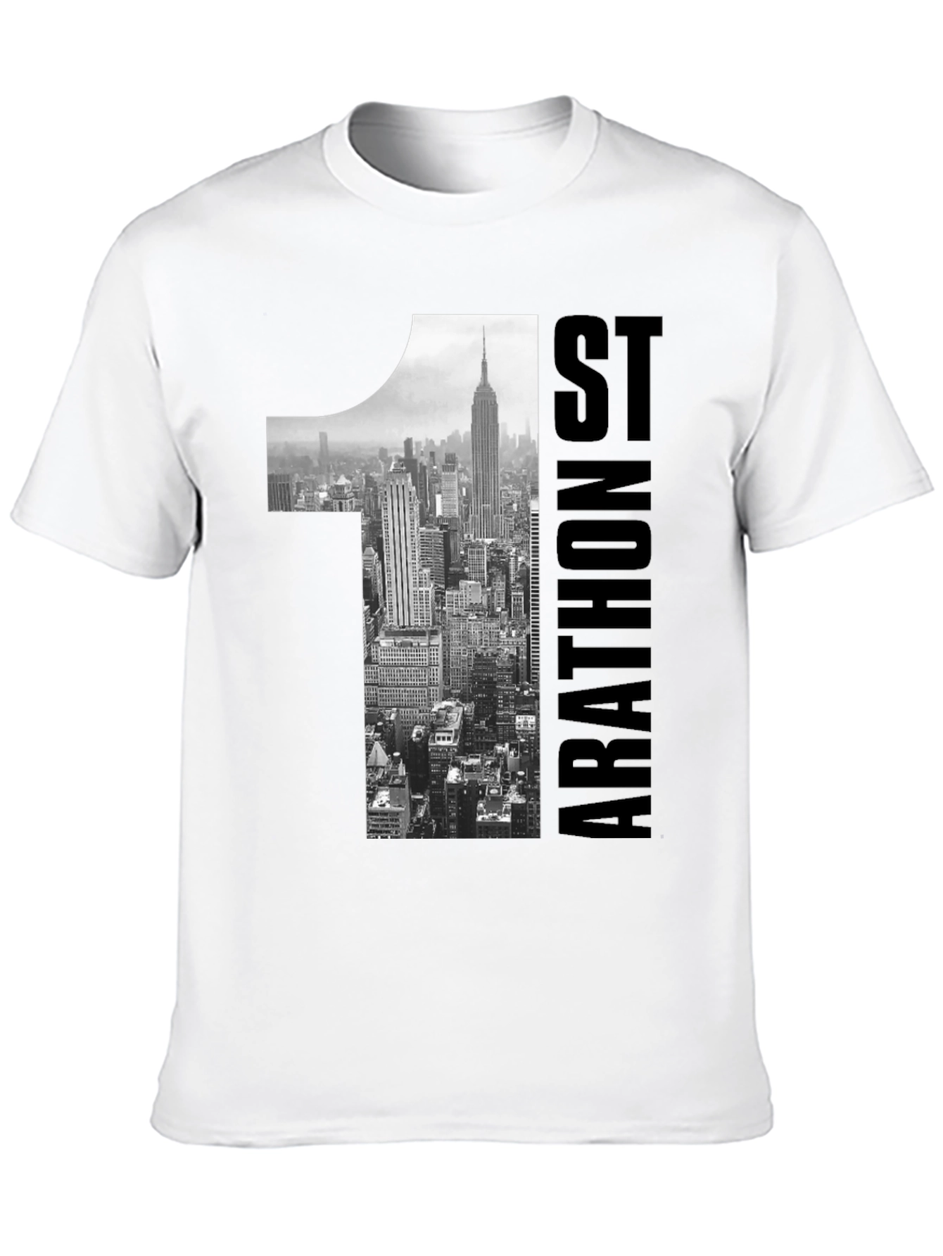 NYC Marathon T-Shirt - Black Cotton Blend