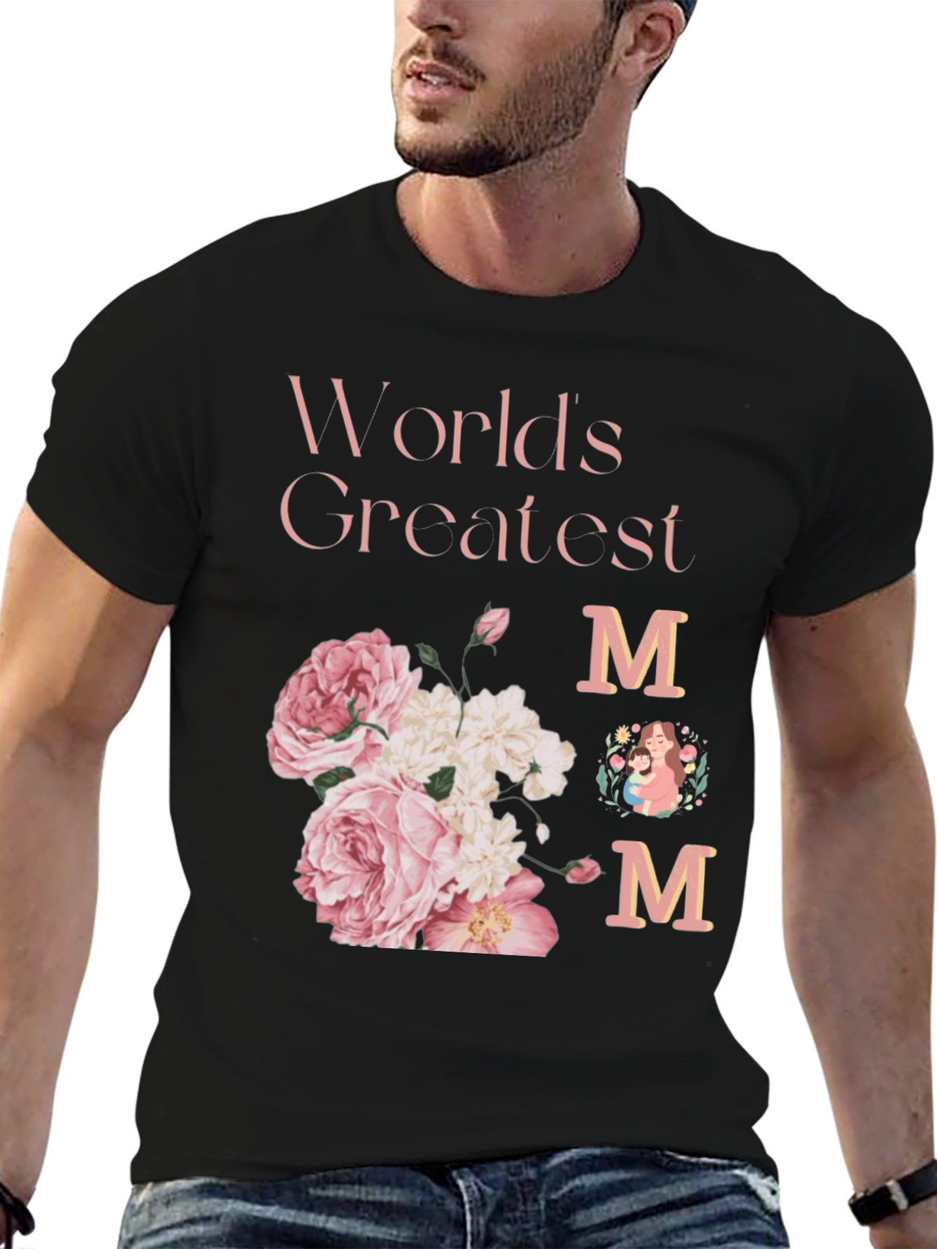 Worlds Greatest Mom Floral T-Shirt