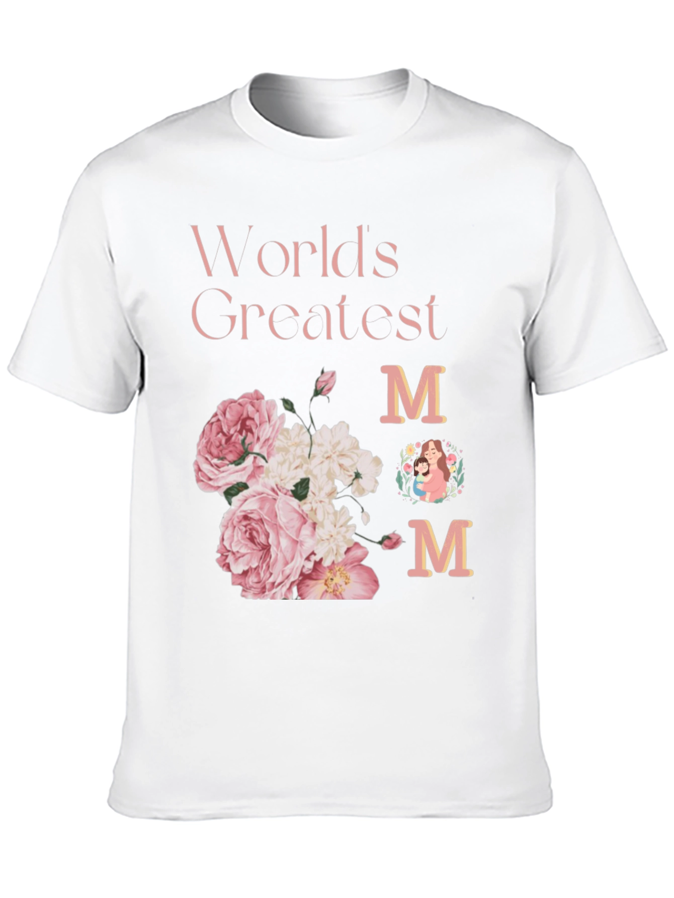 Worlds Greatest Mom Floral T-Shirt