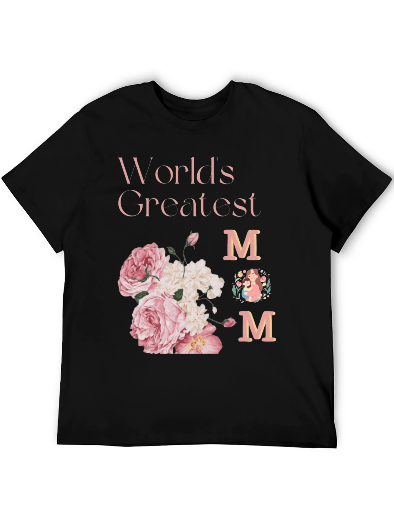 Worlds Greatest Mom Floral T-Shirt
