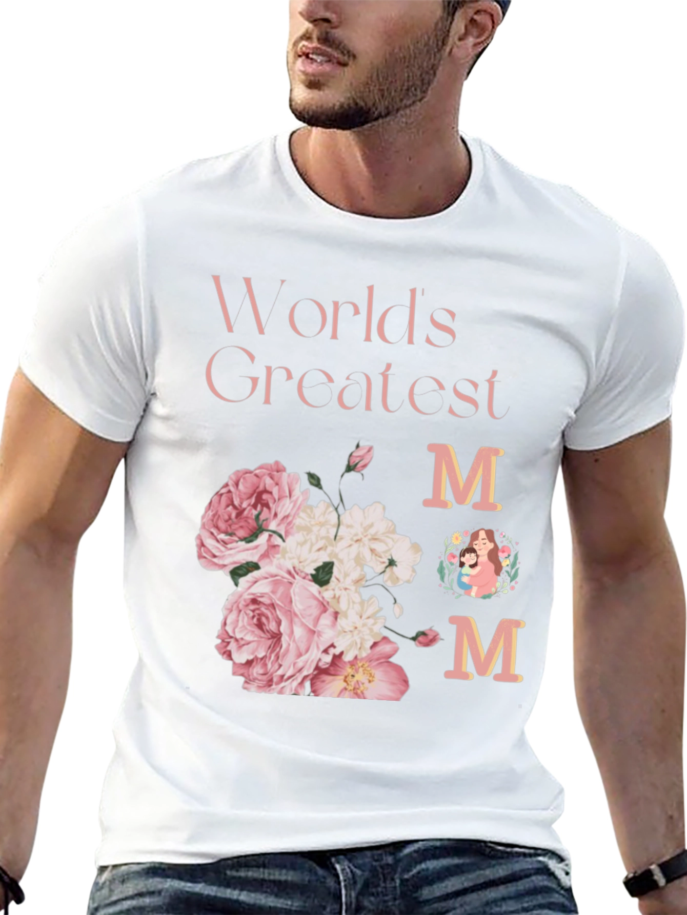 Worlds Greatest Mom Floral T-Shirt