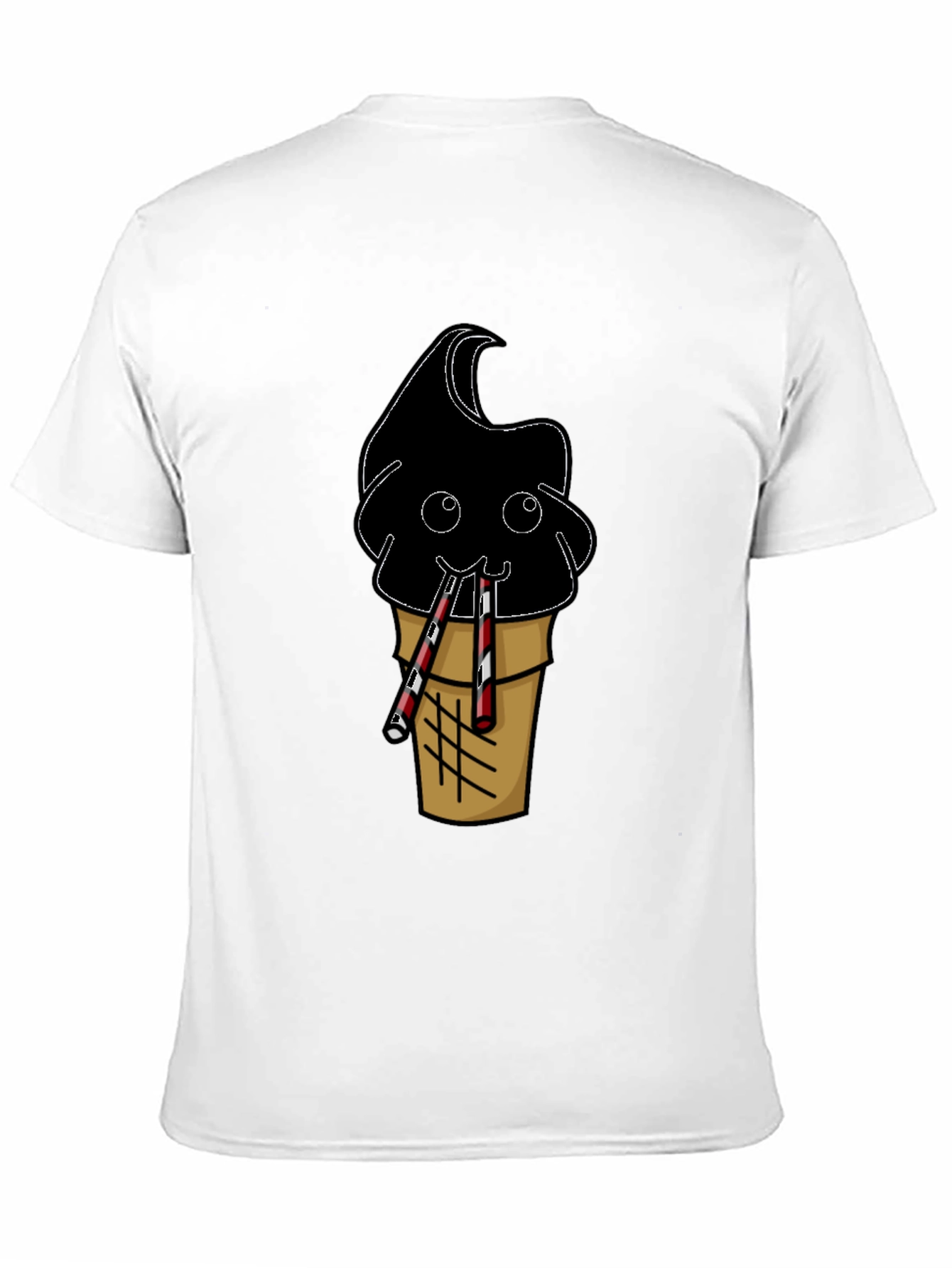 Black Ice Cream Cone Graphic Tee