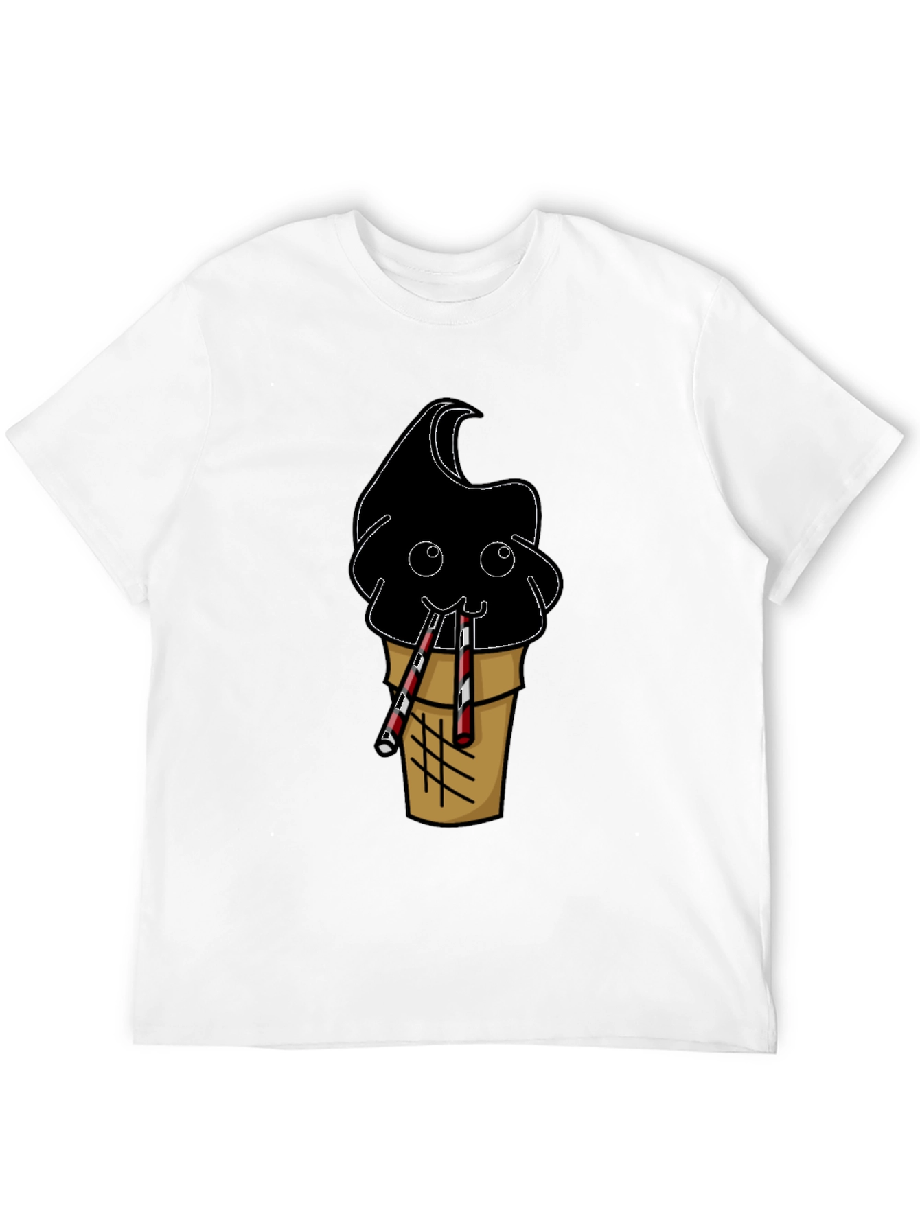 Black Ice Cream Cone Graphic Tee