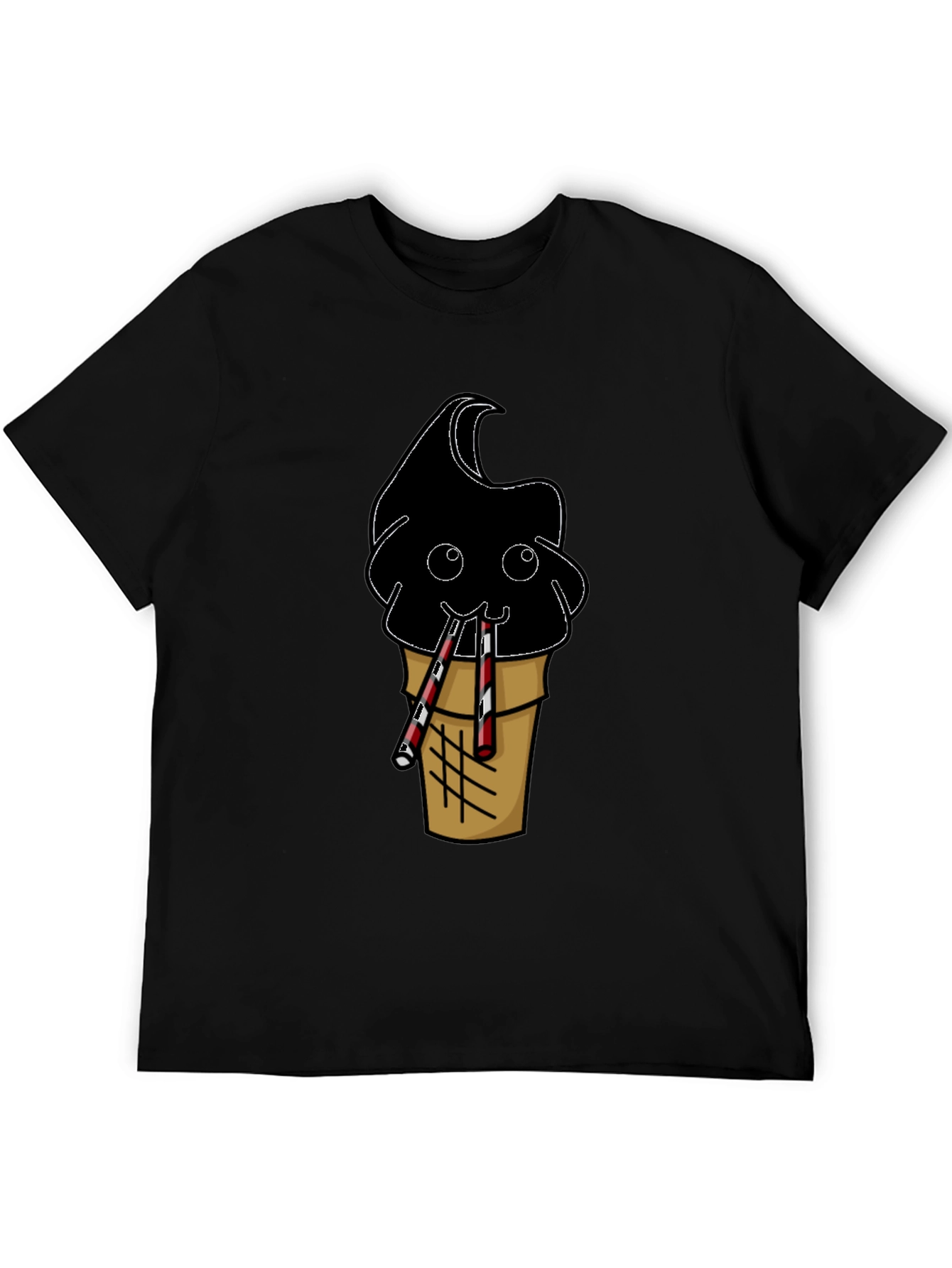 Black Ice Cream Cone Graphic Tee