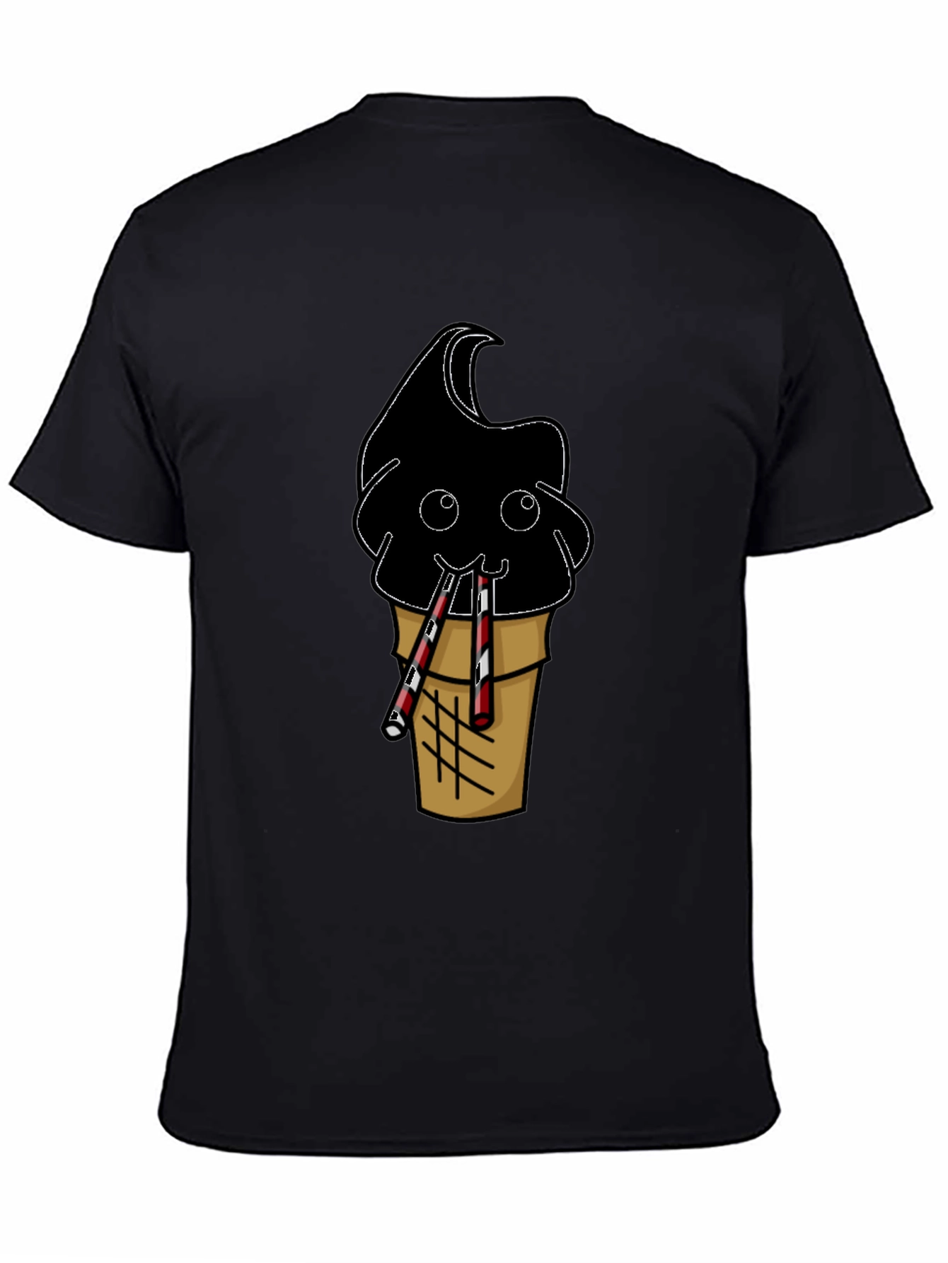 Black Ice Cream Cone Graphic Tee