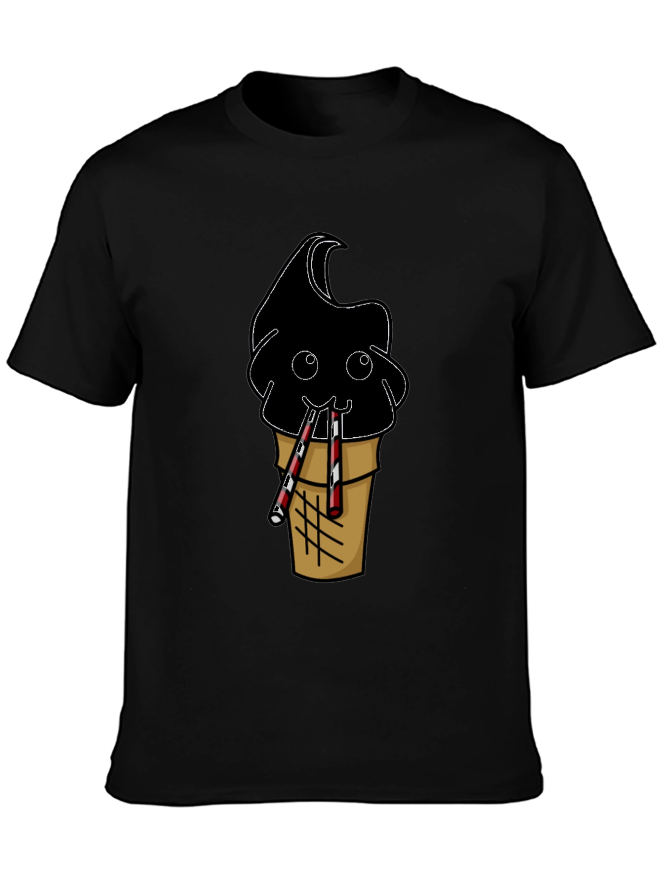 Black Ice Cream Cone Graphic Tee