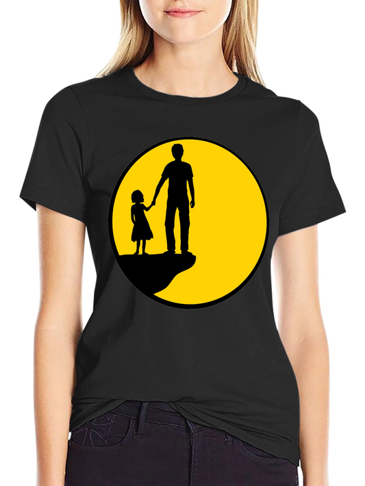 Father & Daughter Black Graphic Tee