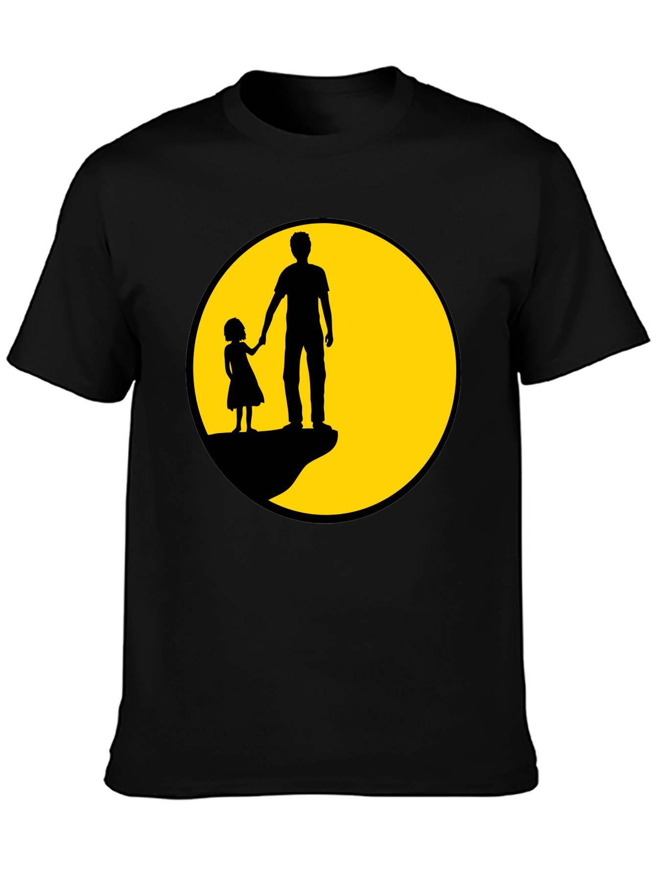 Father & Daughter Black Graphic Tee