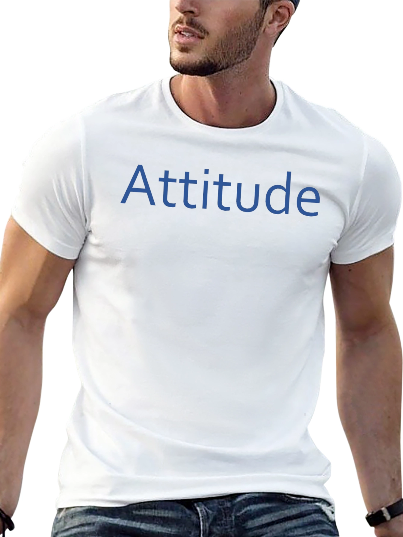 Attitude Graphic Tee - Mens Casual Cotton T-Shirt